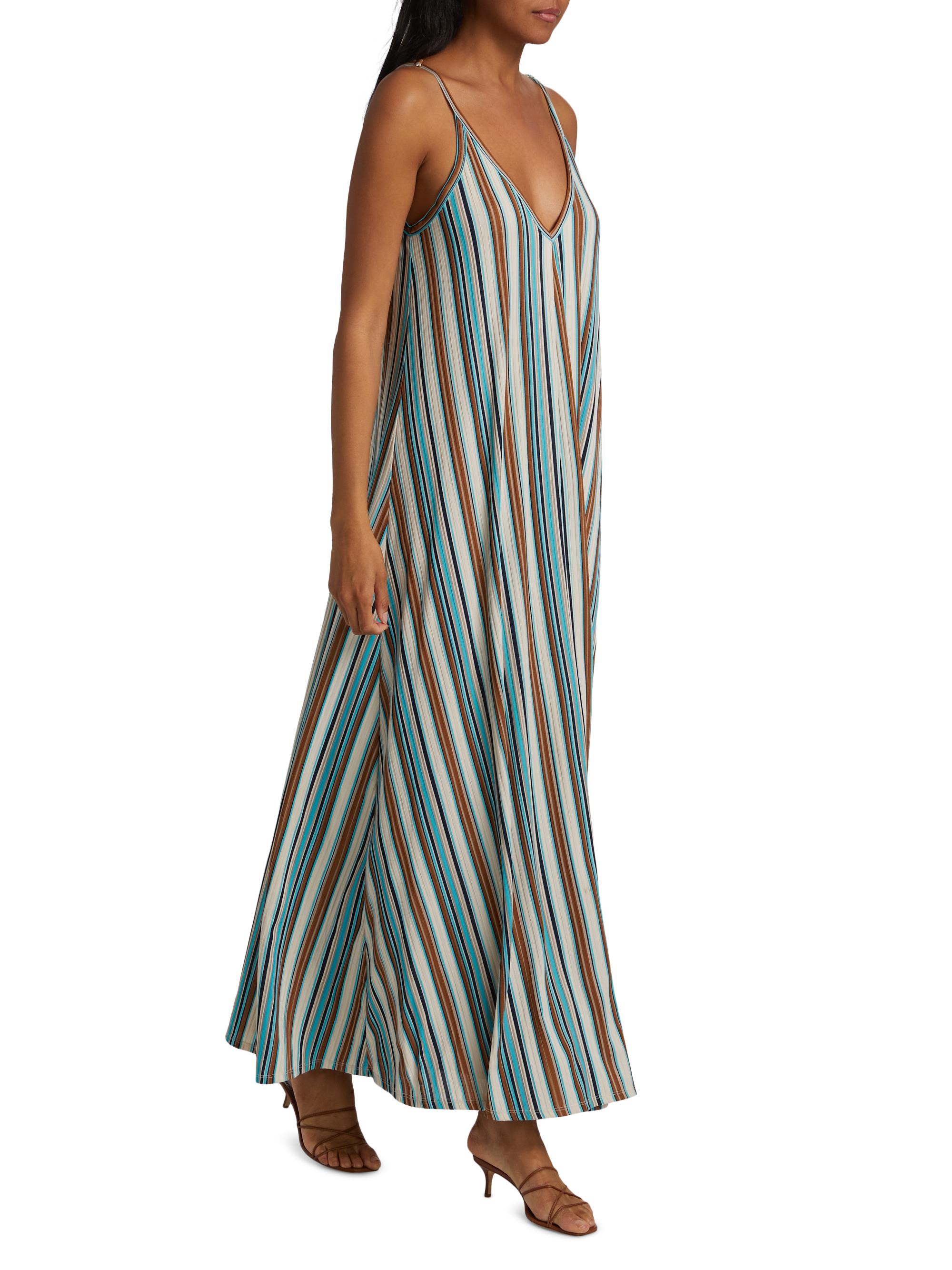 Ramy Brook Clara Striped Sleeveless Maxi Dress | Saks Fifth Avenue