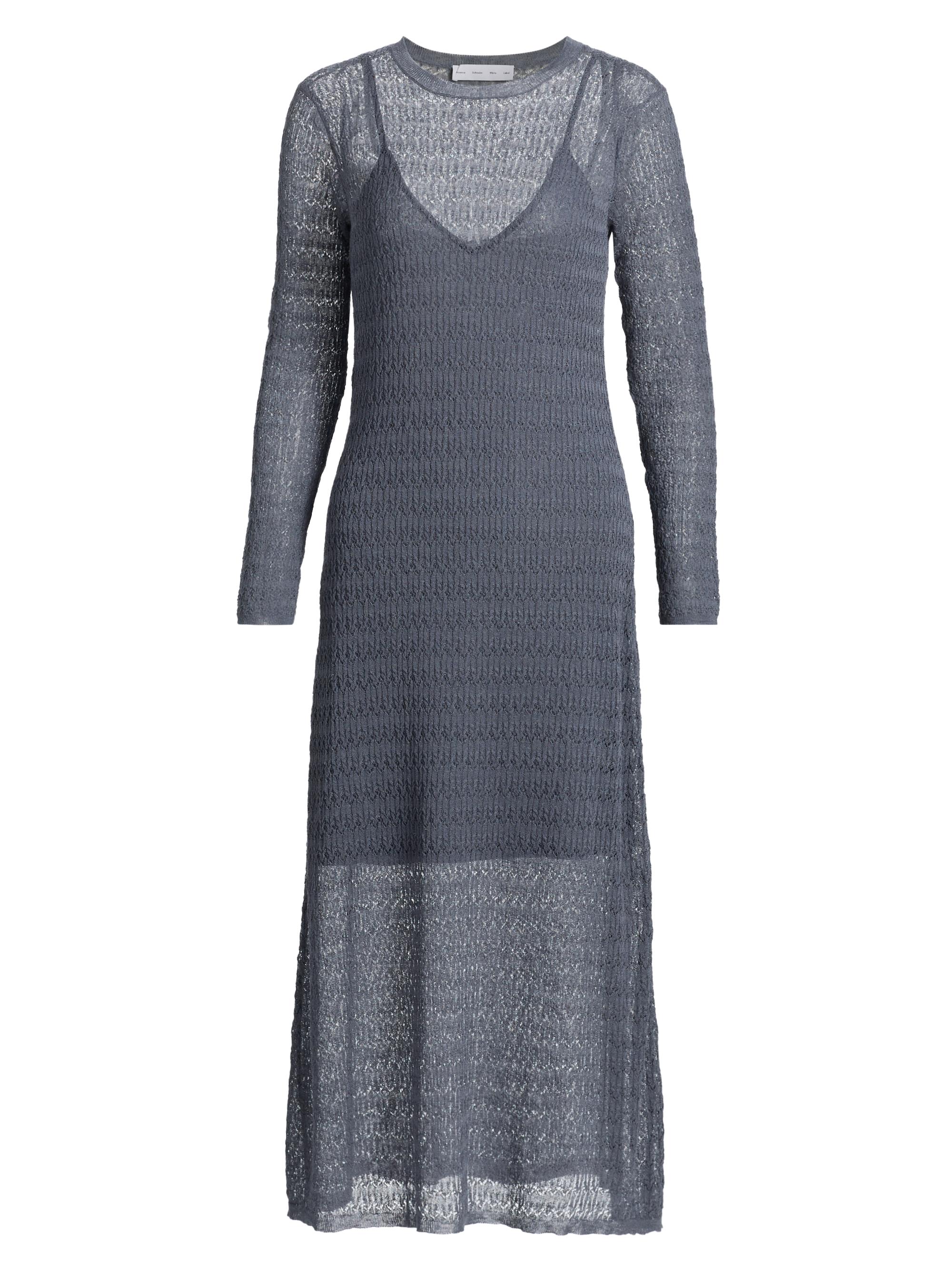 Proenza Schouler White Label Women's Miriam Sheer Crochet Maxi Dress - Slate