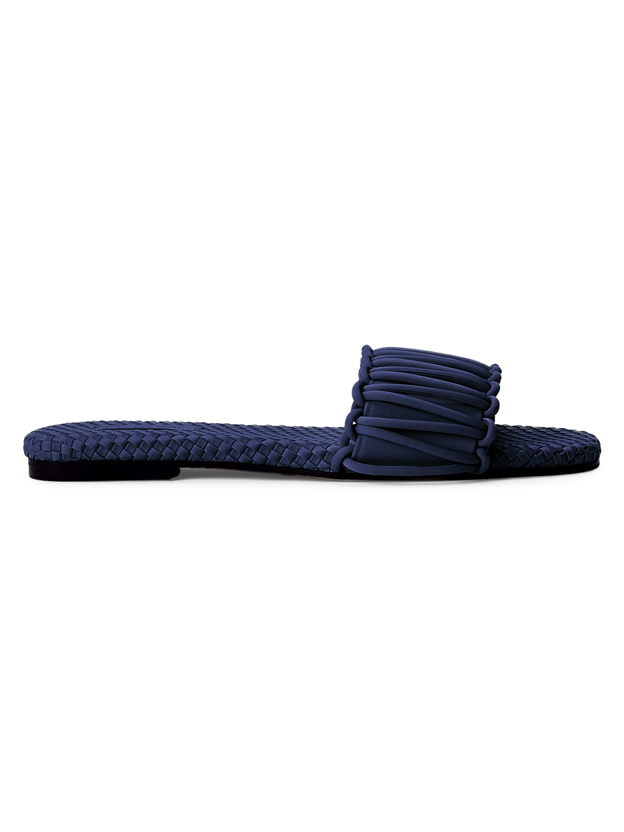 Sam Edelman Bambi Fray Denim Slide Sandals | Saks Fifth Avenue