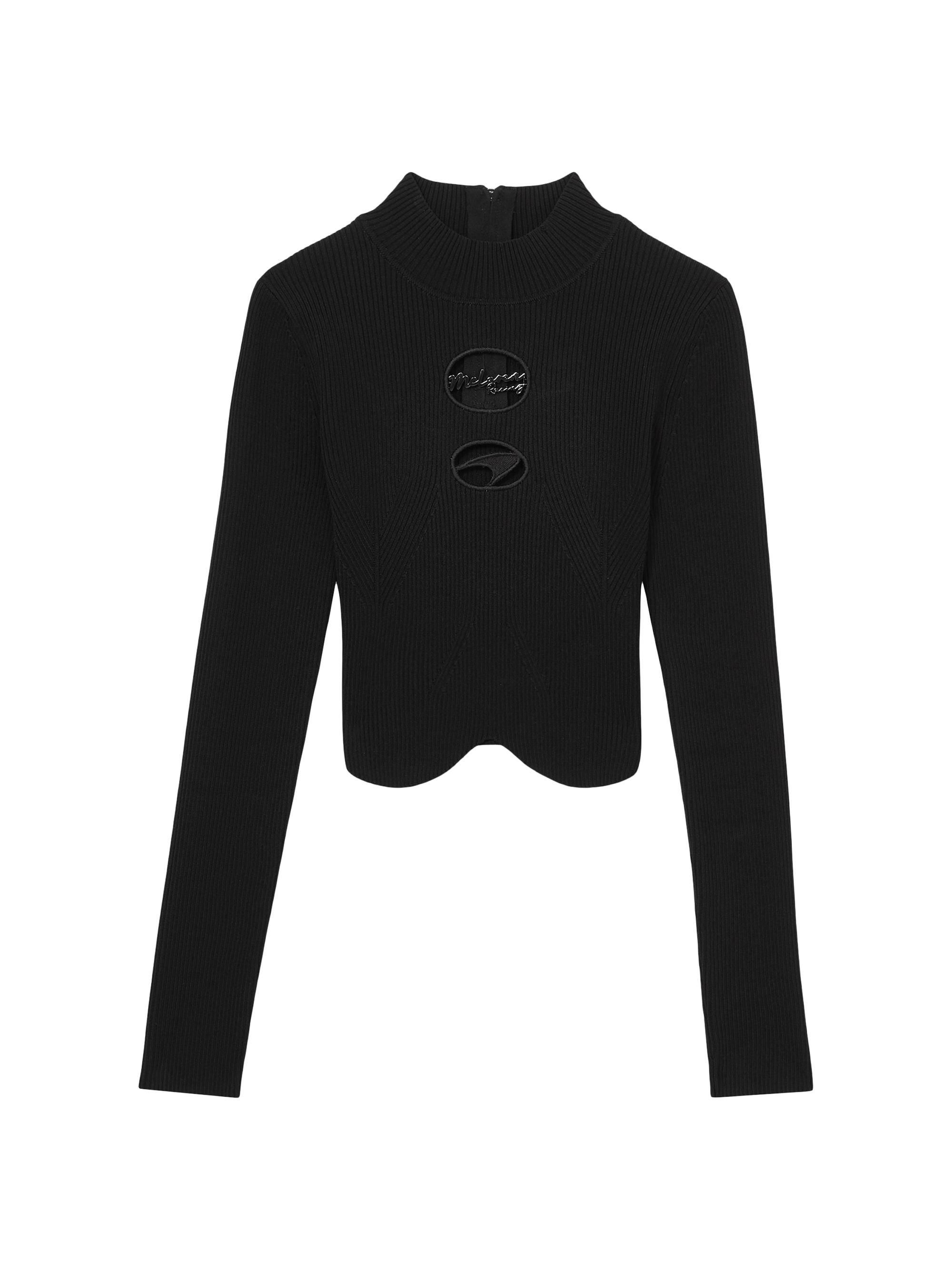 Reiss Women's  x McLaren Speedmark Knitted Turtleneck Top - Black