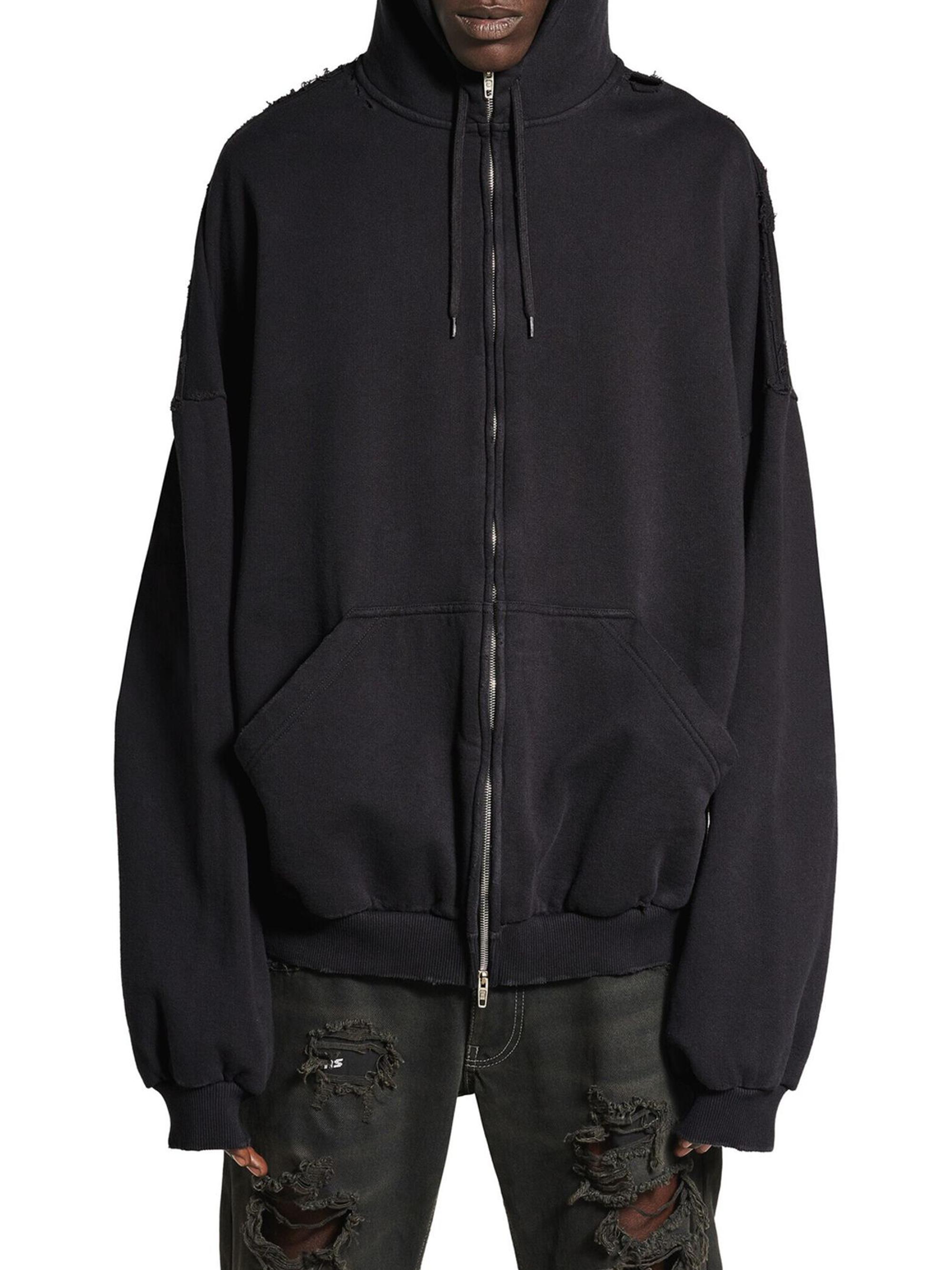 Balenciaga Security Tape Logo Zip-Up Hoodie | Saks Fifth Avenue