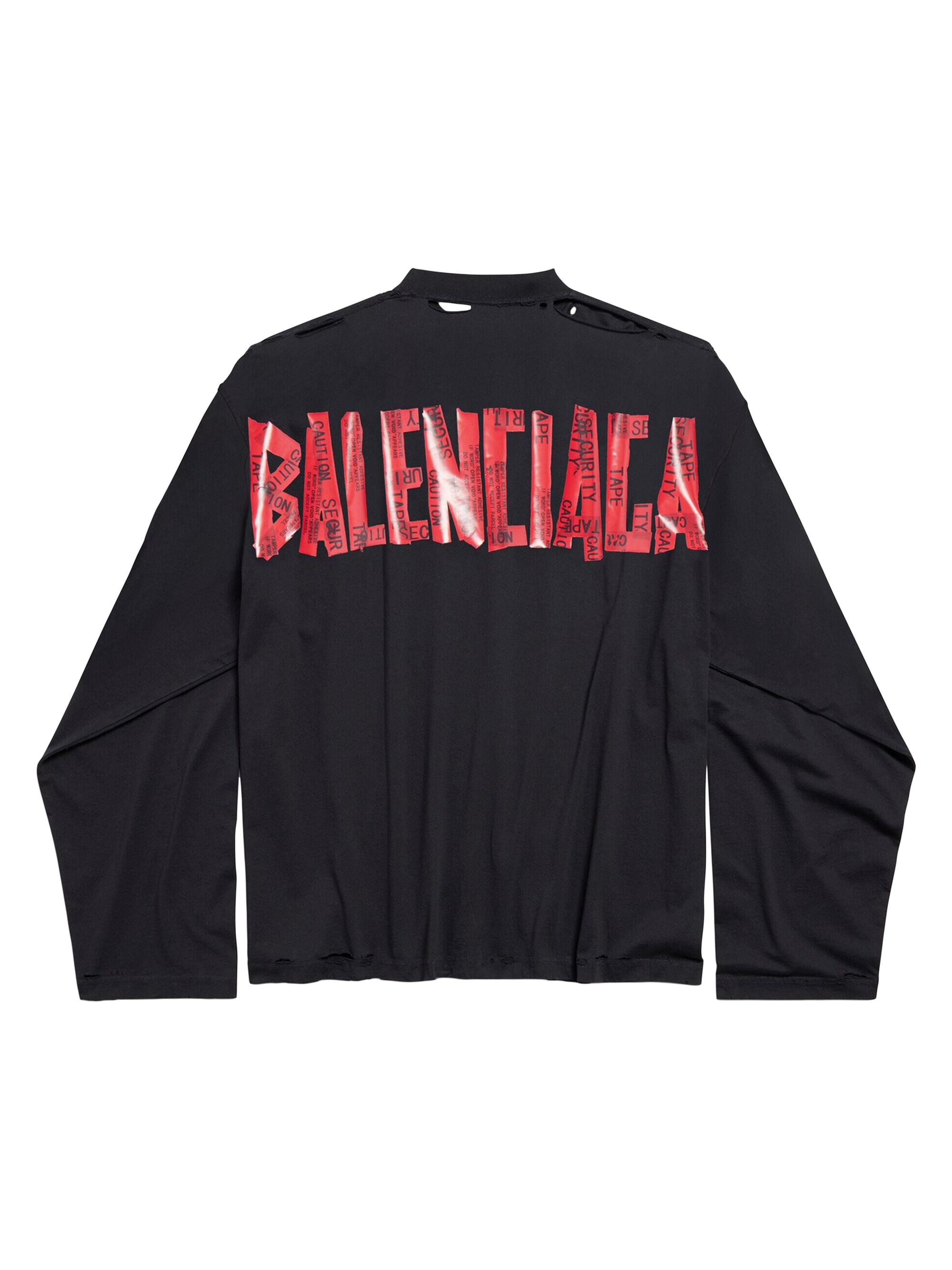 Balenciaga Security Tape Oversized Long Sleeve T-Shirt | Saks