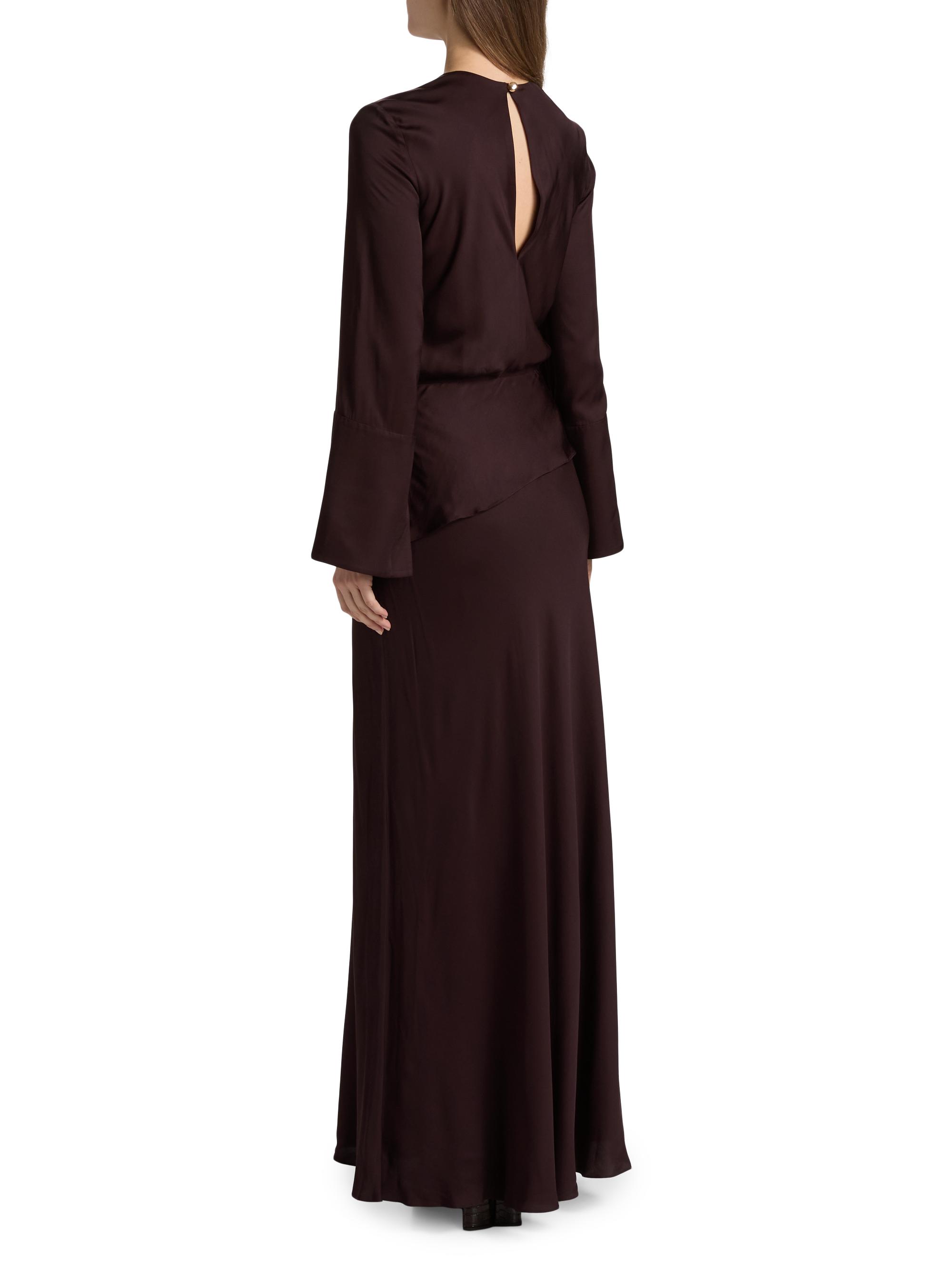 Brandon Maxwell Violet Layered Flare-Sleeve Gown | Saks Fifth Avenue