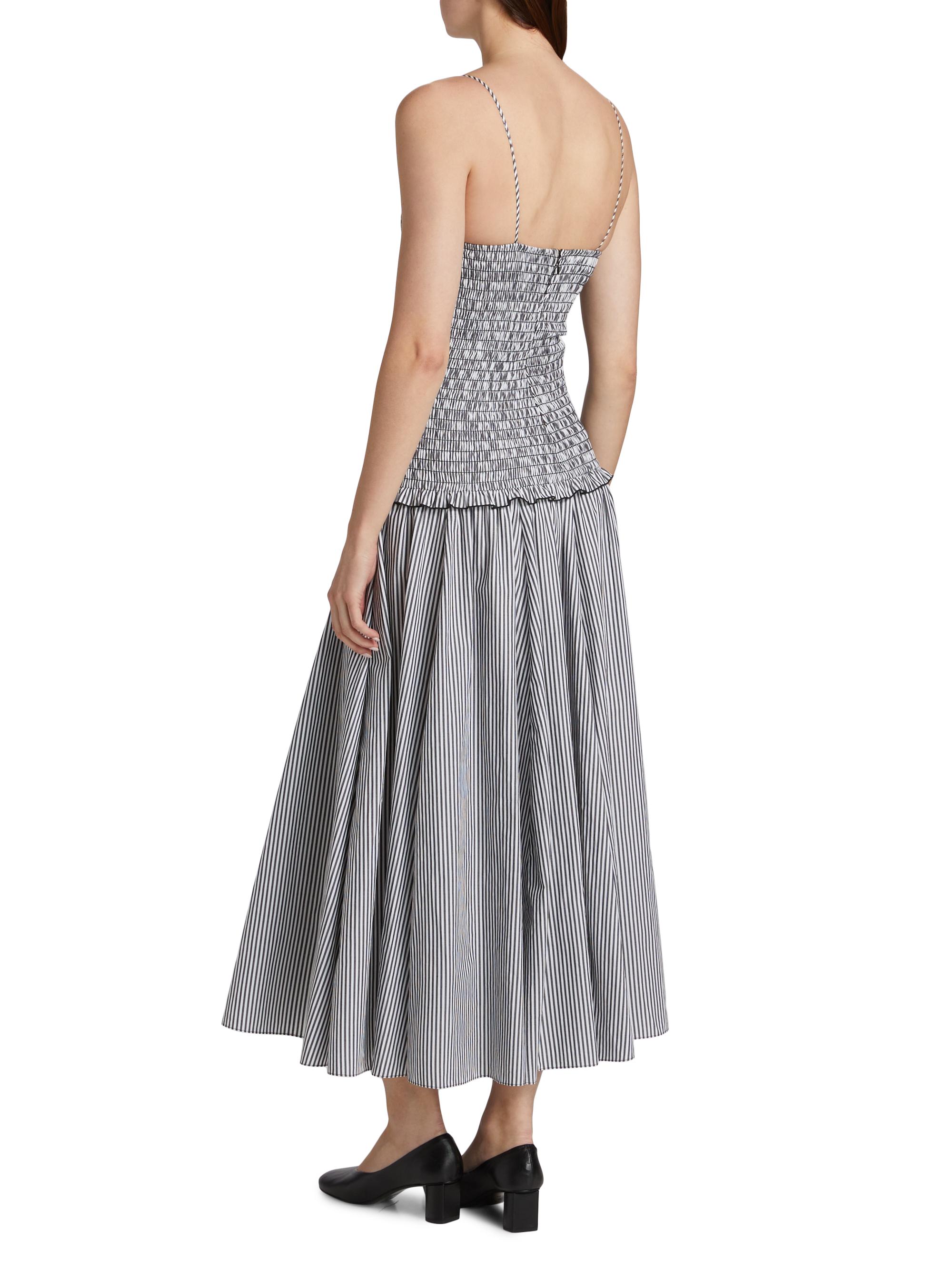 シーガル　S6＋FORK　プレイヤーズコンディション　B-25スタイル Brandon Maxwell The Josie Smocked Cotton Midi-Dress | Saks Fifth