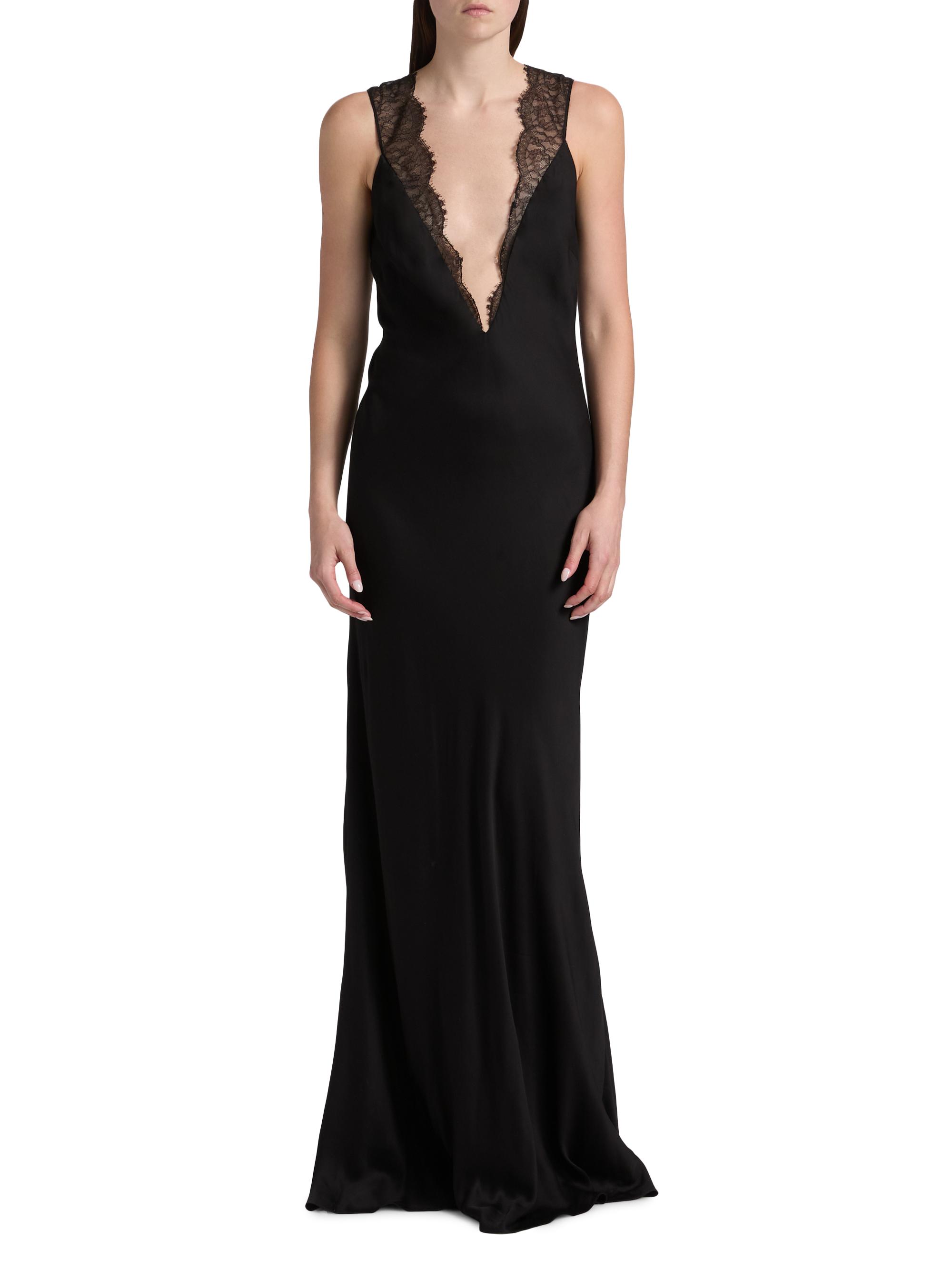Brandon Maxwell The Malone Lace-Trim Gown | Saks Fifth Avenue