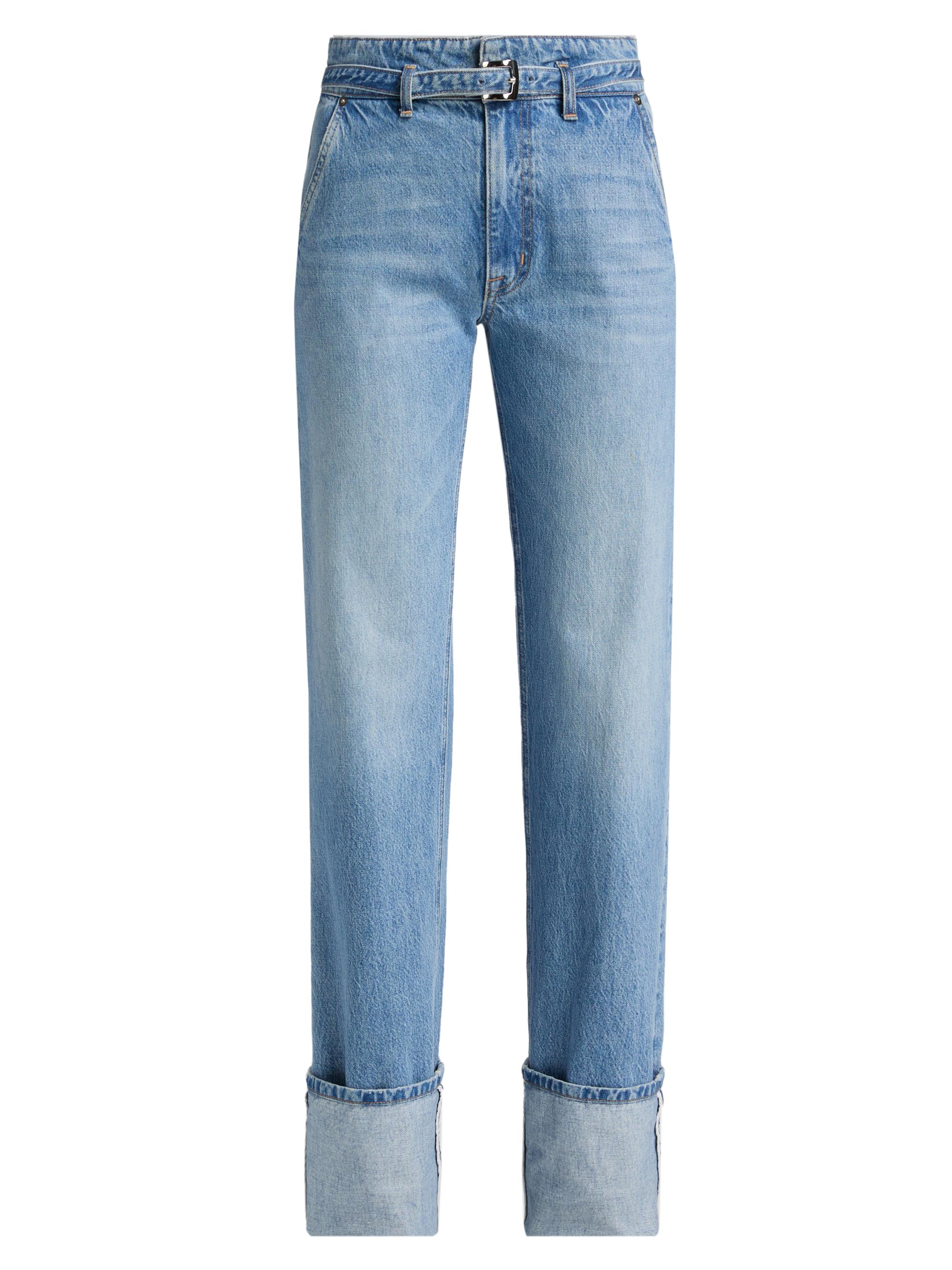 Brandon Maxwell Women's The Alexa Cuffed Jeans - Medium Vintage Wash