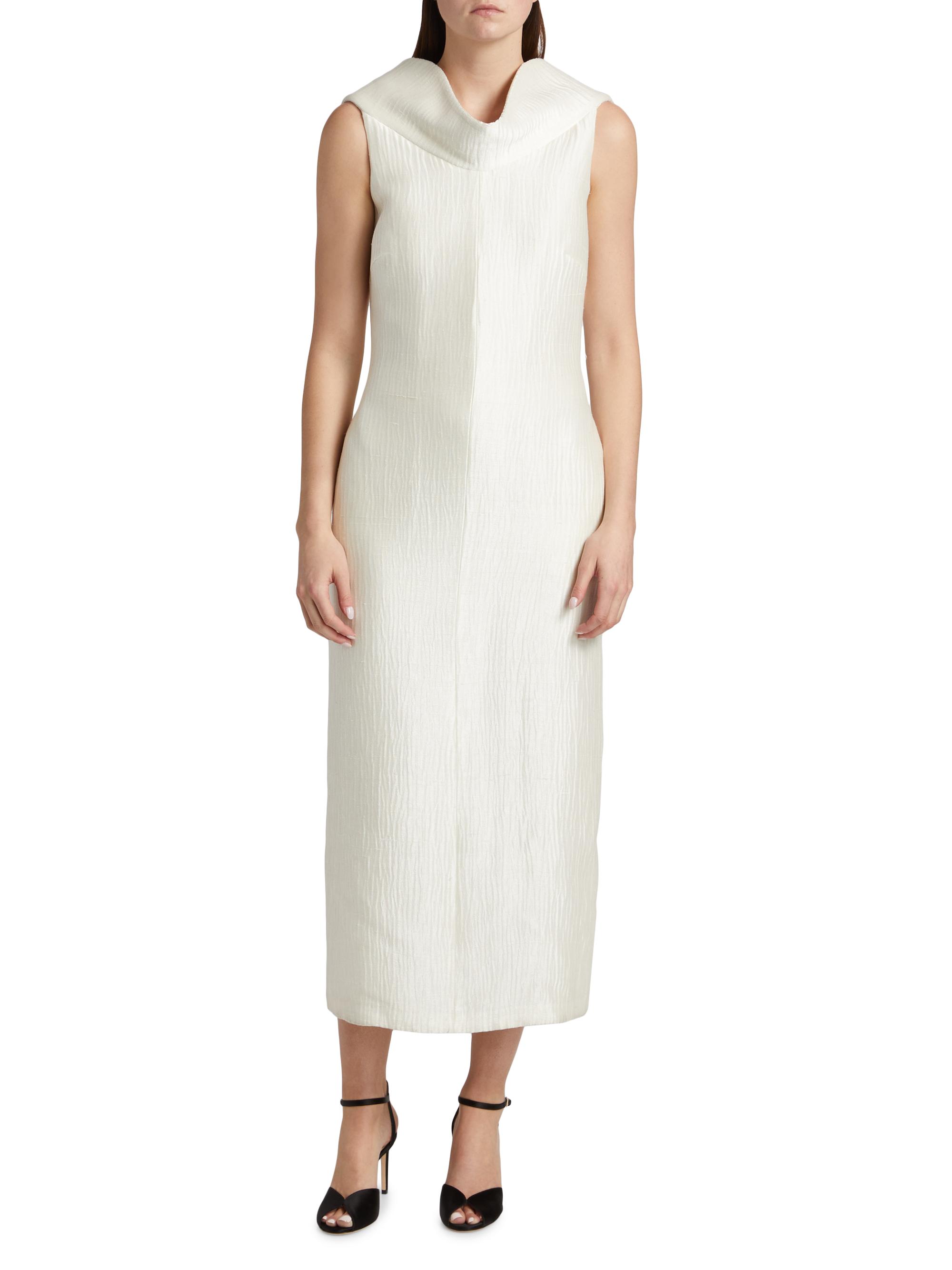 Brandon Maxwell The Blair Silk Sheath Midi-Dress | Saks Fifth Avenue