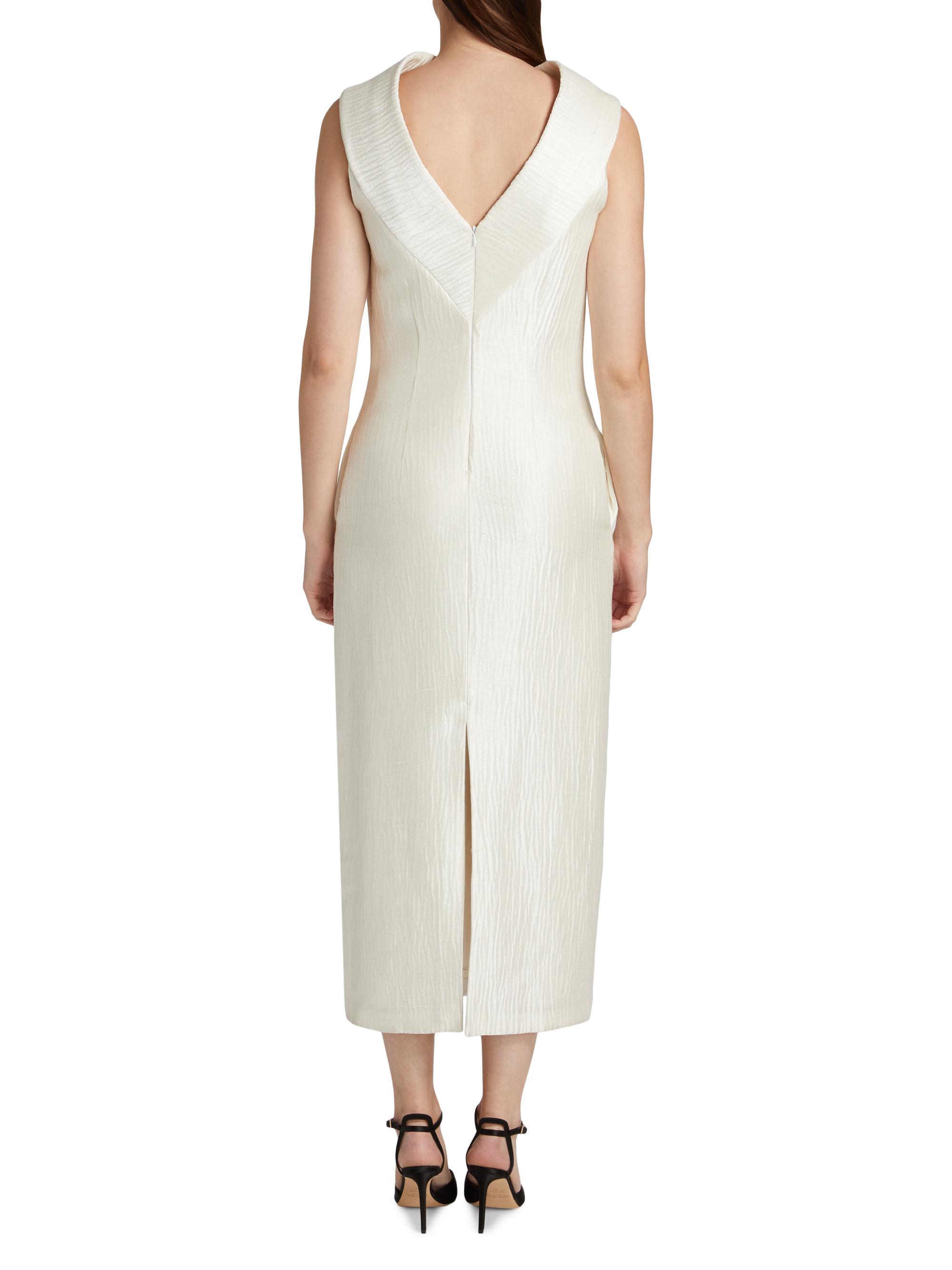 Brandon Maxwell The Blair Silk Sheath Midi-Dress | Saks Fifth Avenue