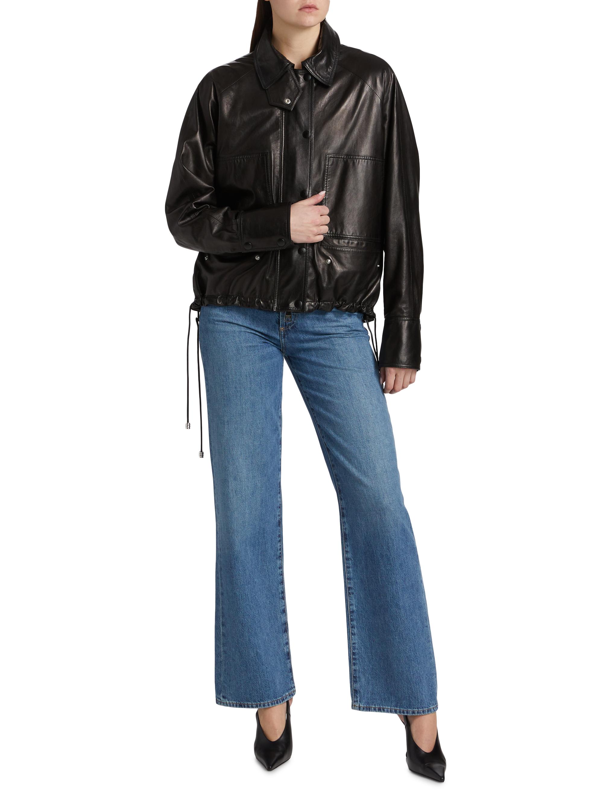 LEATHER ZIP WORK JACKET オリジナルハンガー付き ESSAY BLACK WORK ZIP JACKET - BISHOOL,Edwina Horl,My Beautiful