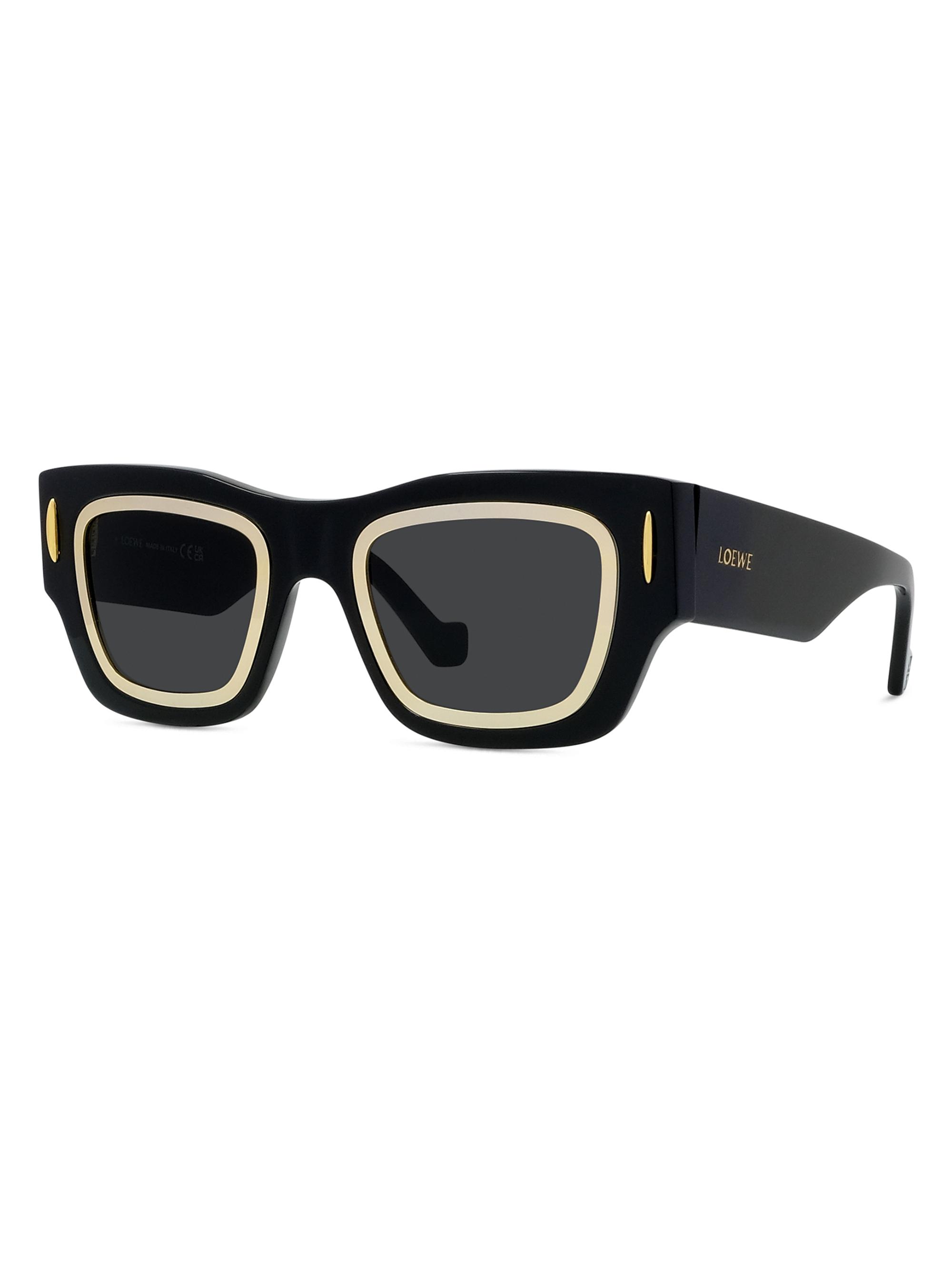 LOEWEサングラス LOEWE Anagram 46MM Geometric Sunglasses | Saks Fifth Avenue