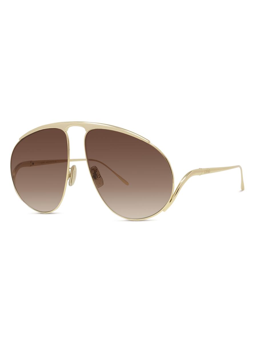 Loewe Women's Signature 61mm Pilot Sunglasses In Brown