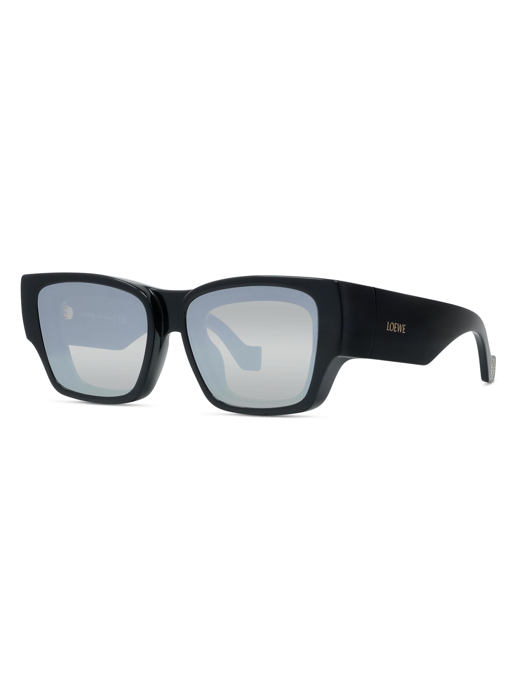 LOEWE Women's  x Paula's Ibiza 56MM Square Sunglasses - Shiny Black Smoke