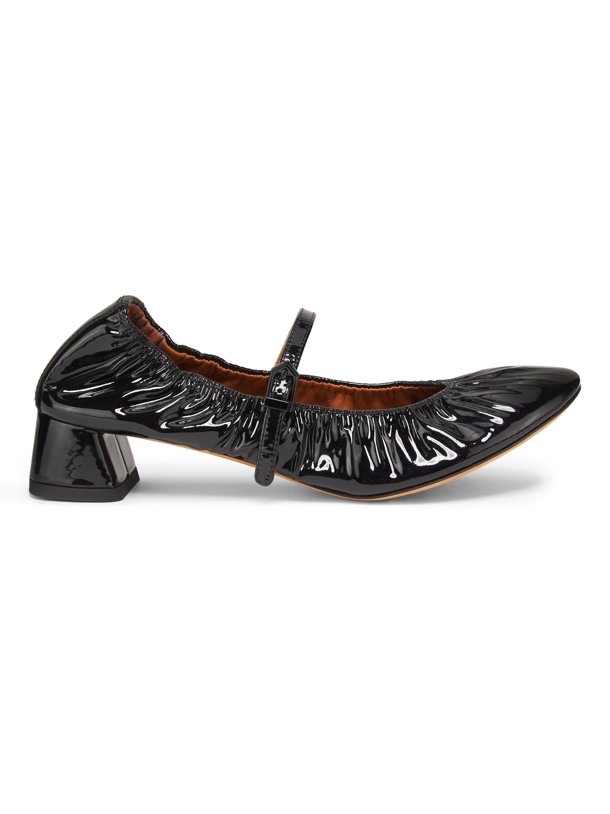 Lanvin Women's Ballerina Patent Leather 40MM Mary Janes - Black