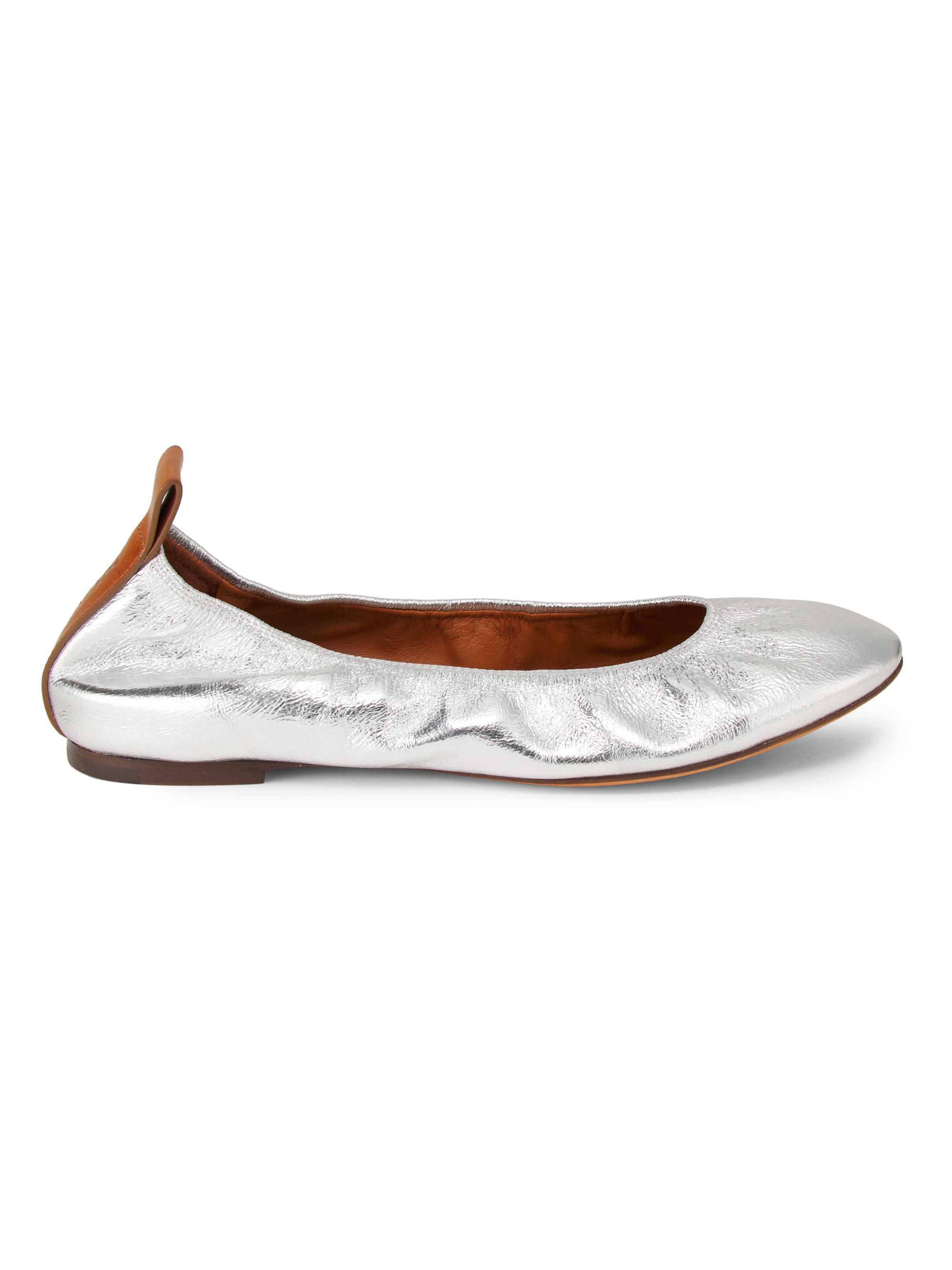Lanvin Women's Metallic Leather Ballerina Flats - Gold