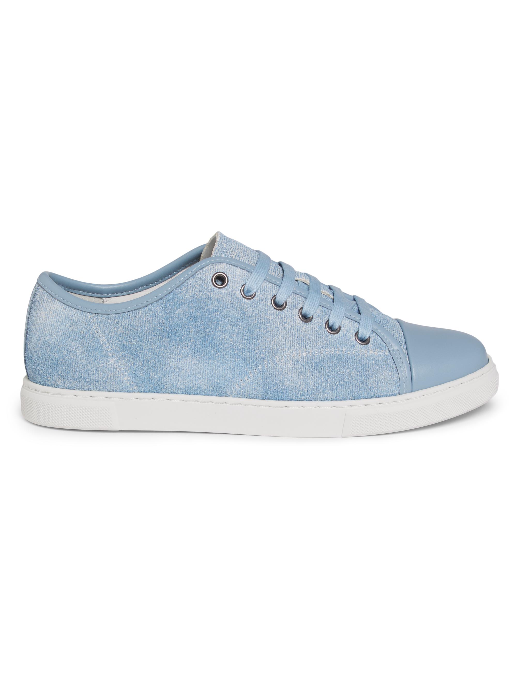 Lanvin Women's Dbb1 Denim & Leather Sneakers - Denim Blue