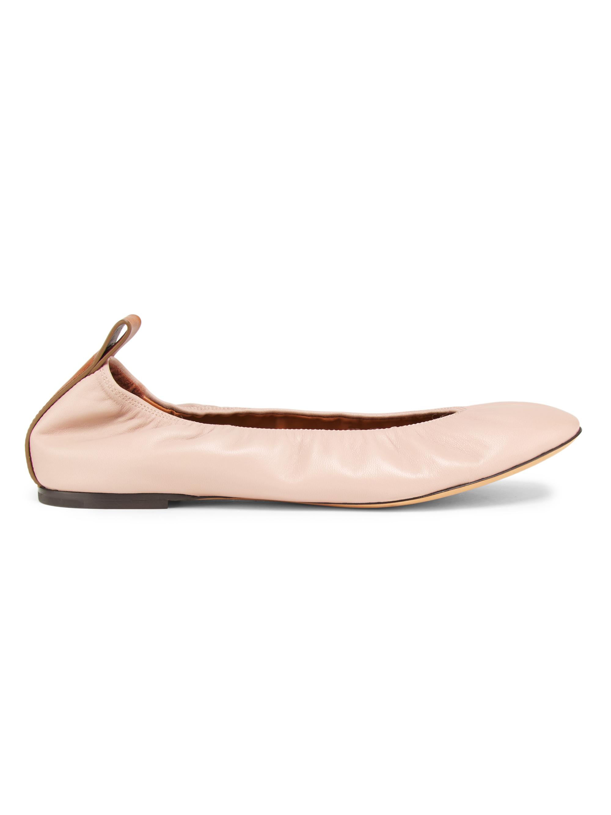 Lanvin Women's Leather Ballerina Flats - Black
