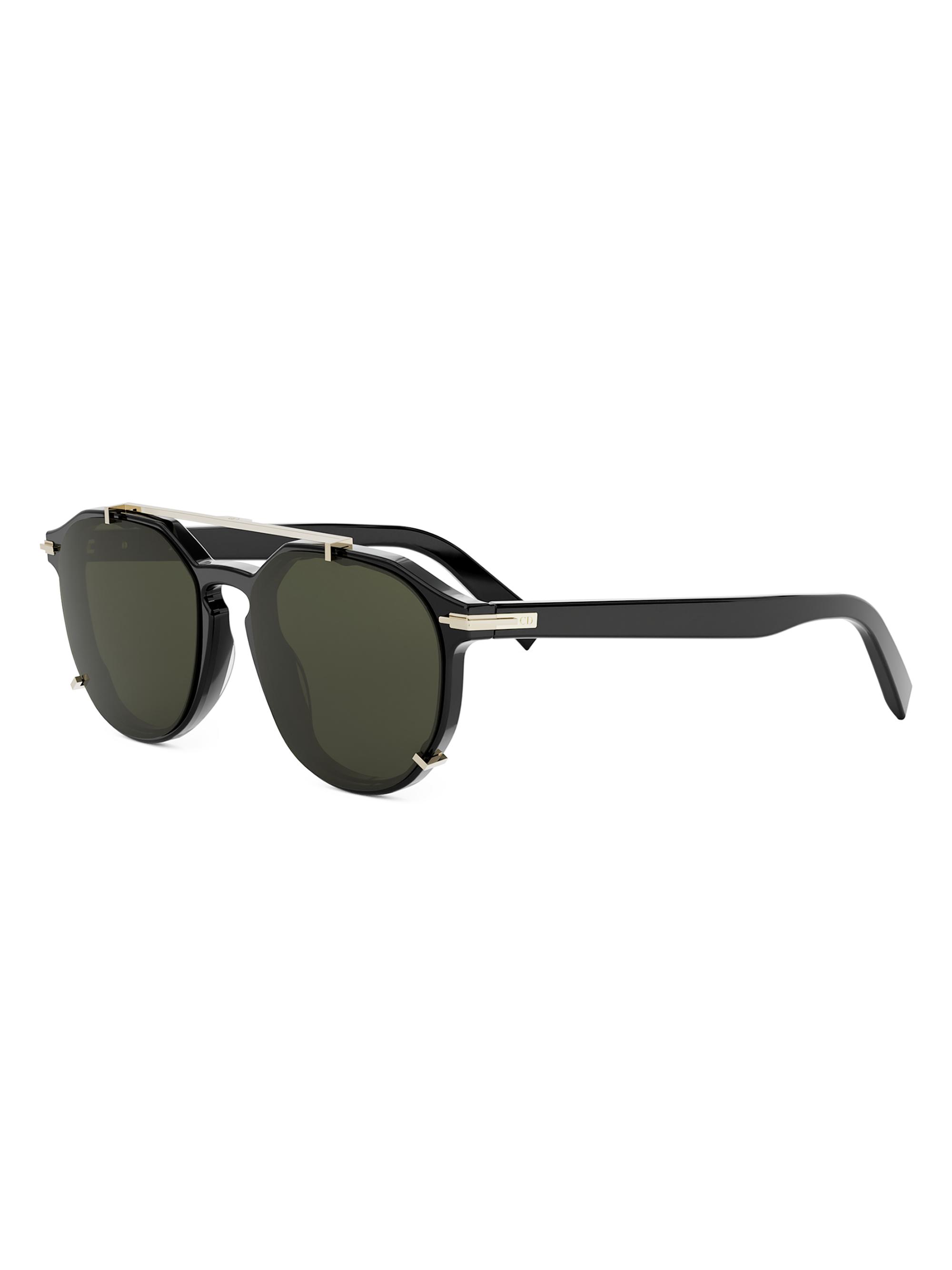 DIOR Men's DiorBlacksuit RI 56MM Round Sunglasses - Black Green