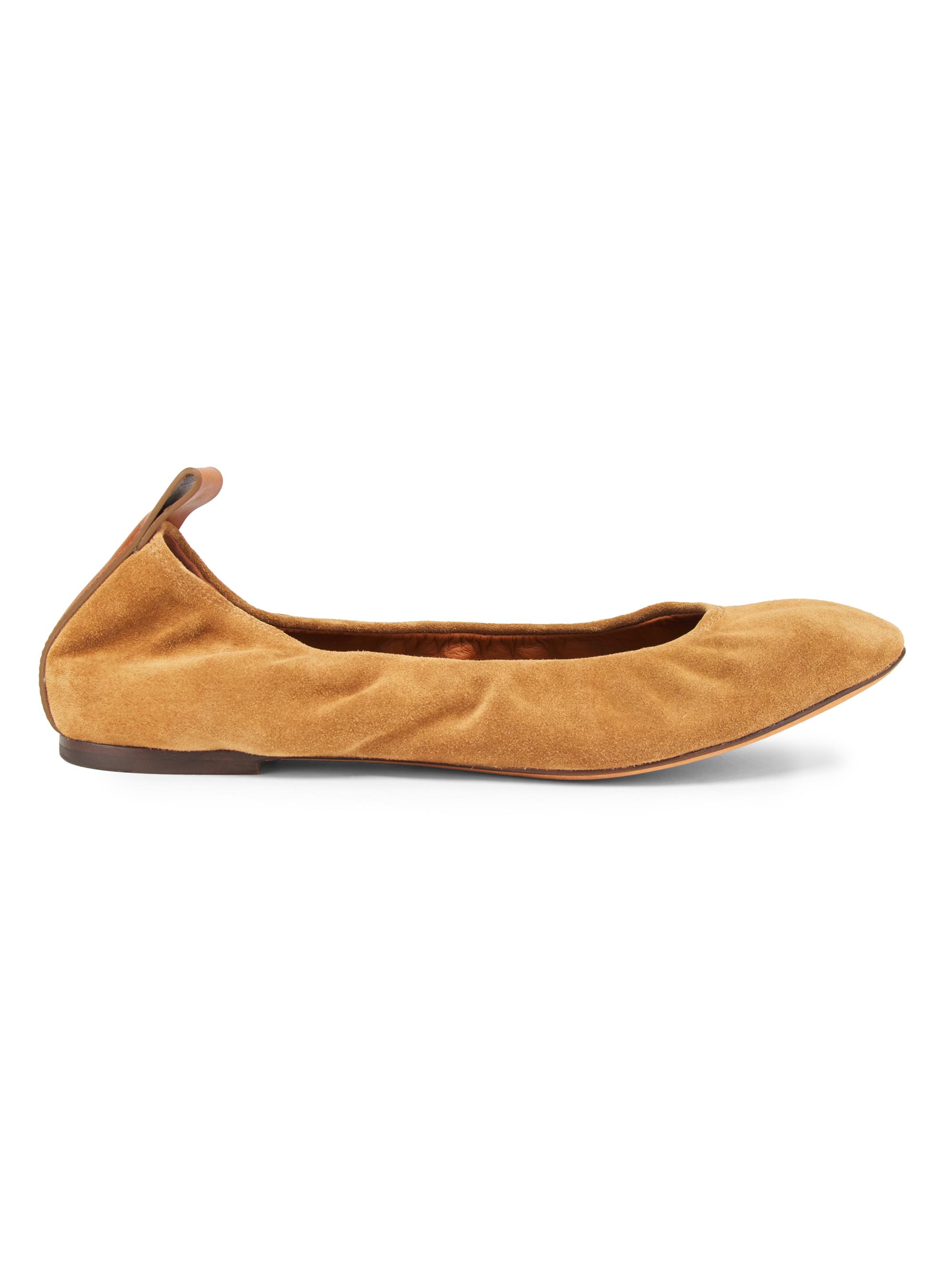 Lanvin Women's Ballerina Suede Flats - Black