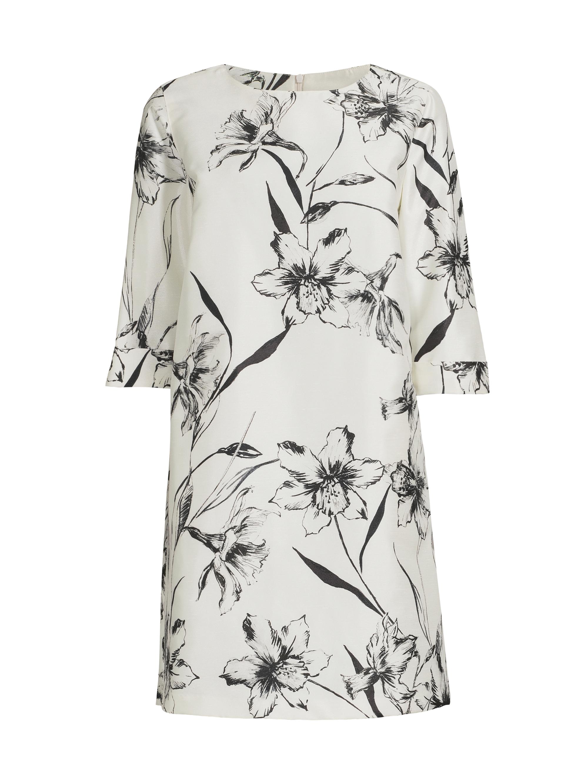 Caroline Rose Women's Gianna Floral Jacquard Dress - Black