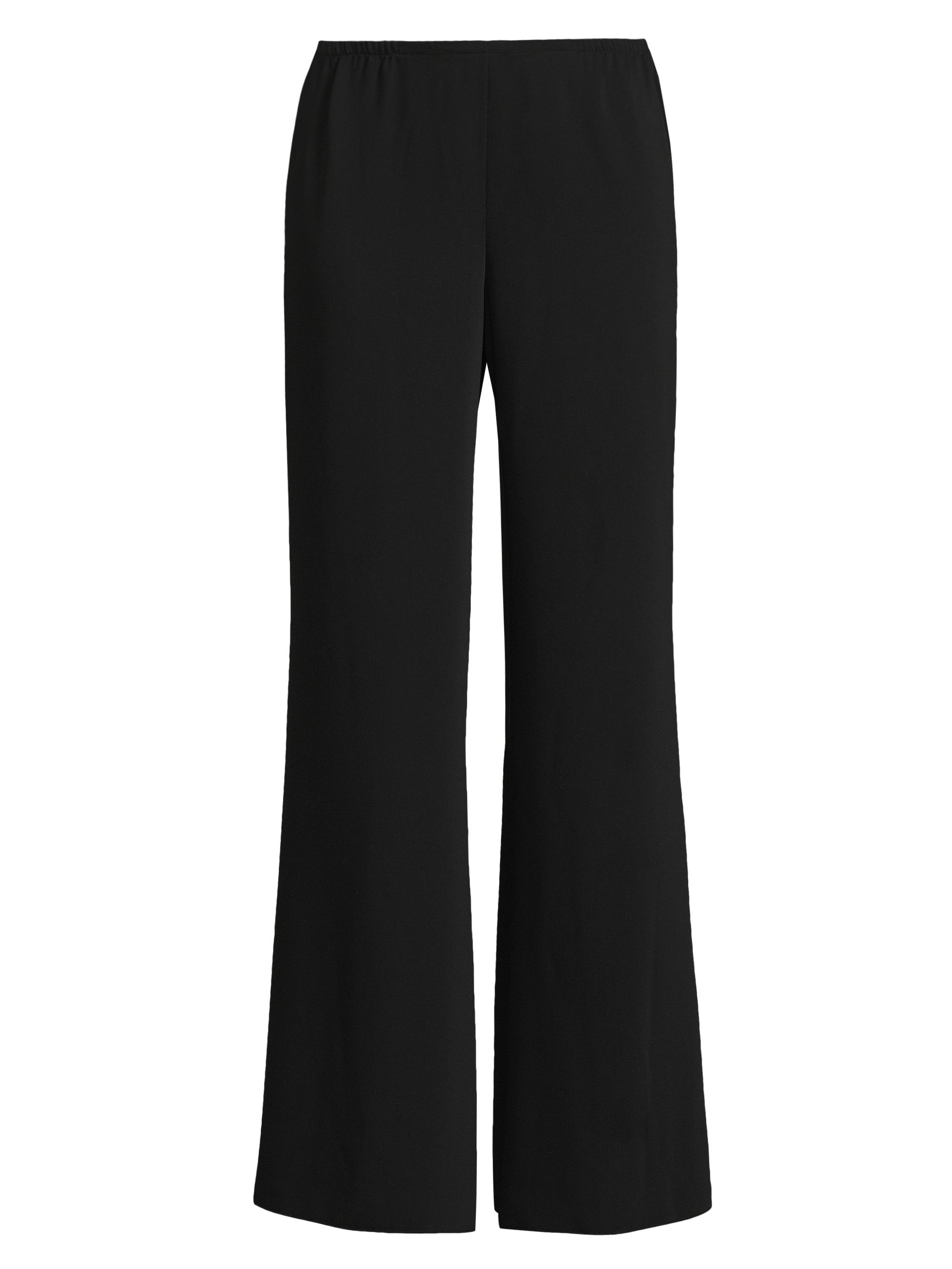 Caroline Rose Women's Crepe Wide-Leg Pants - Black