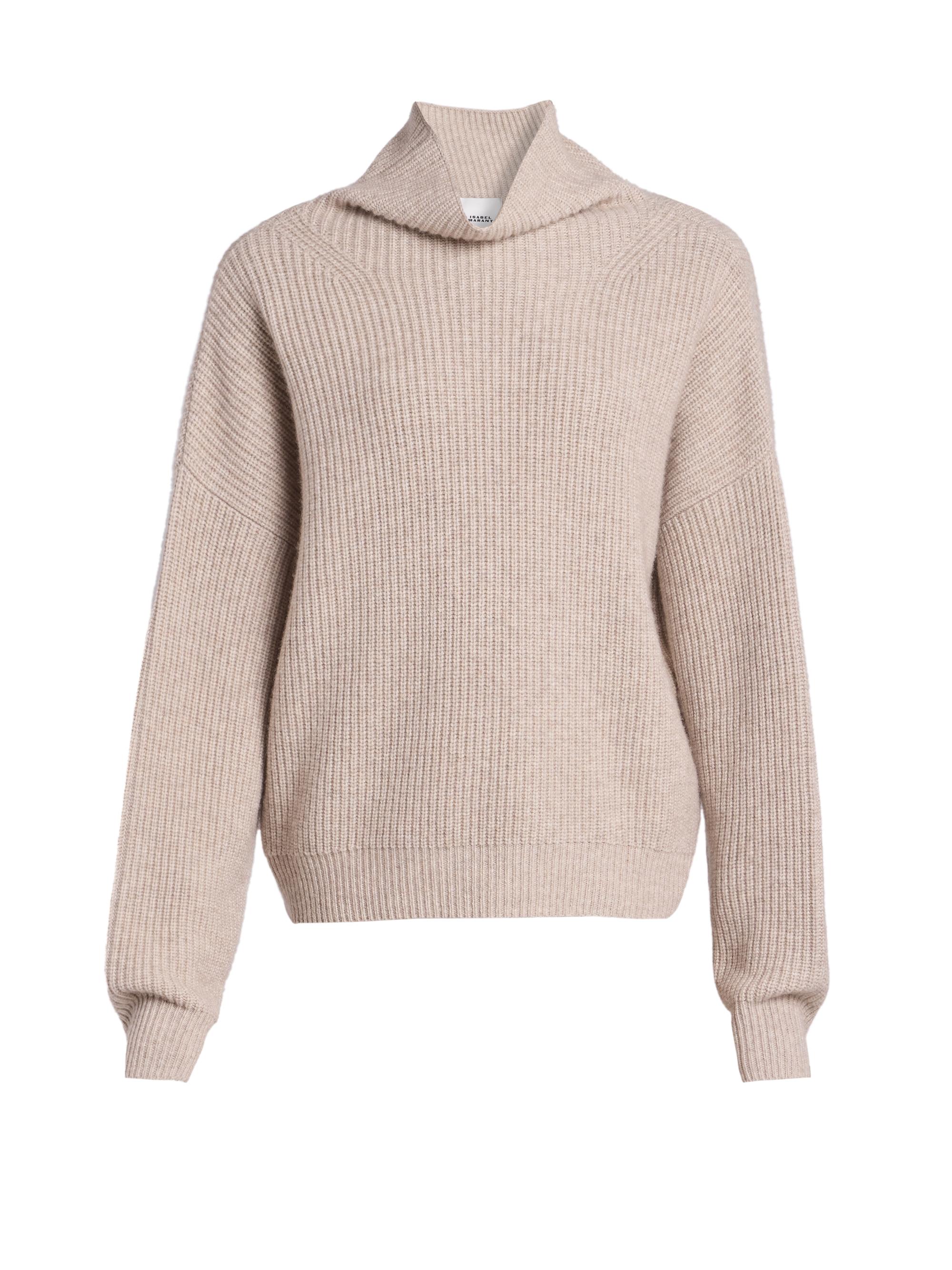 Isabel Marant Women's Brooke Merino Wool-Cashmere Turtleneck Sweater - Beige