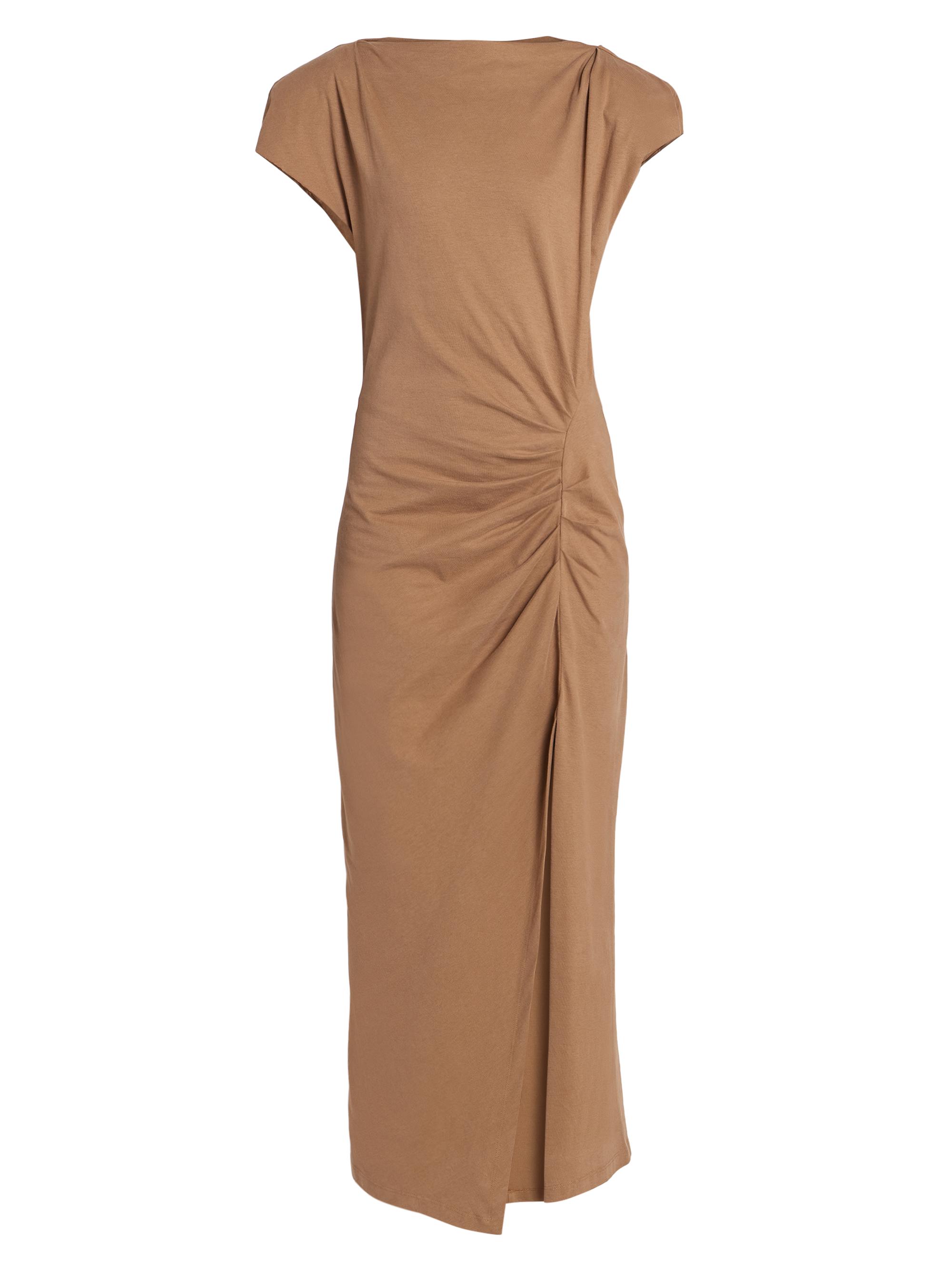 Isabel Marant Women's Nadela Ruched Cotton Maxi Dress - Caramel