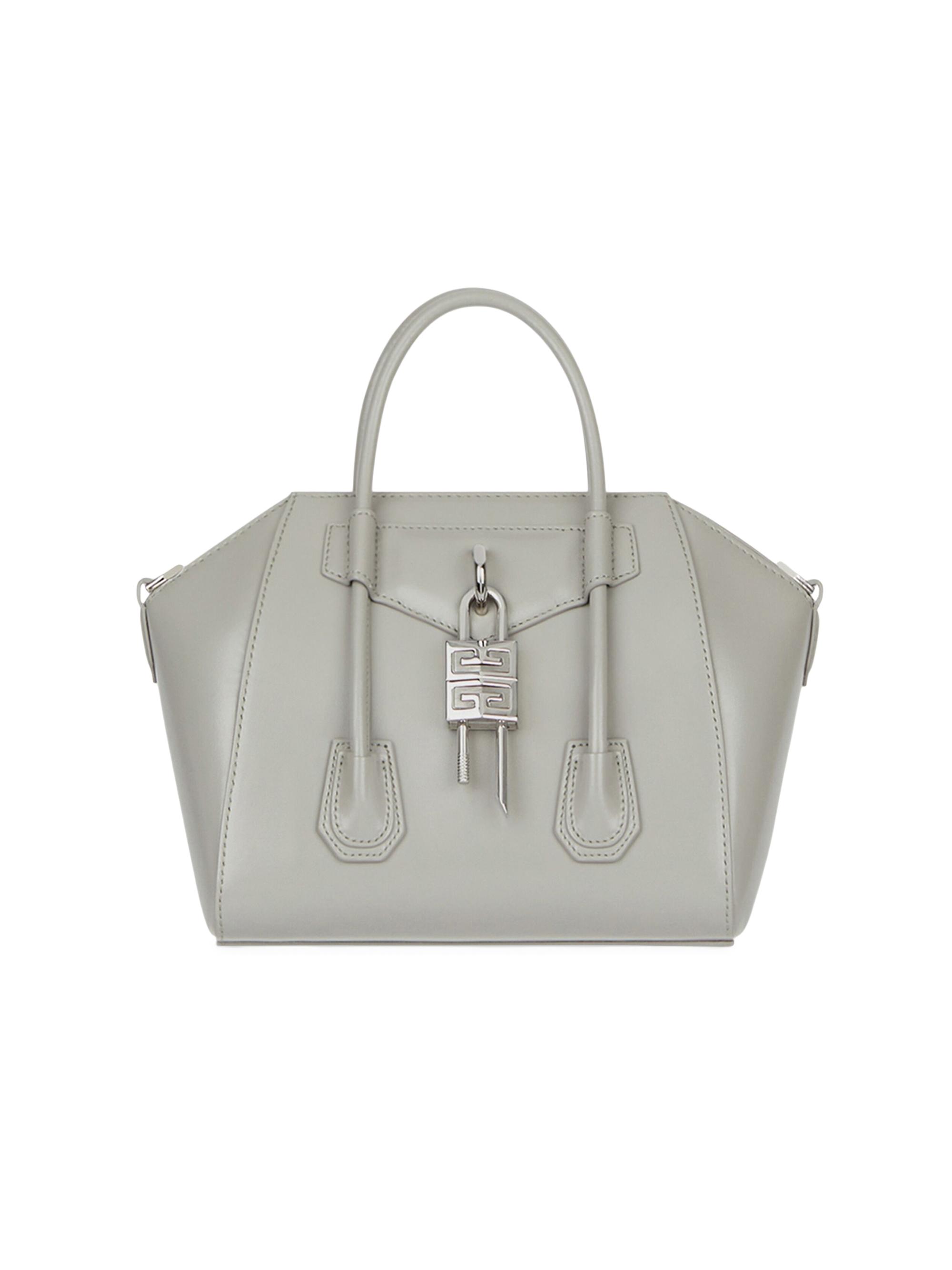 Givenchy Women's Mini Antigona Lock Crossbody Bag Grey