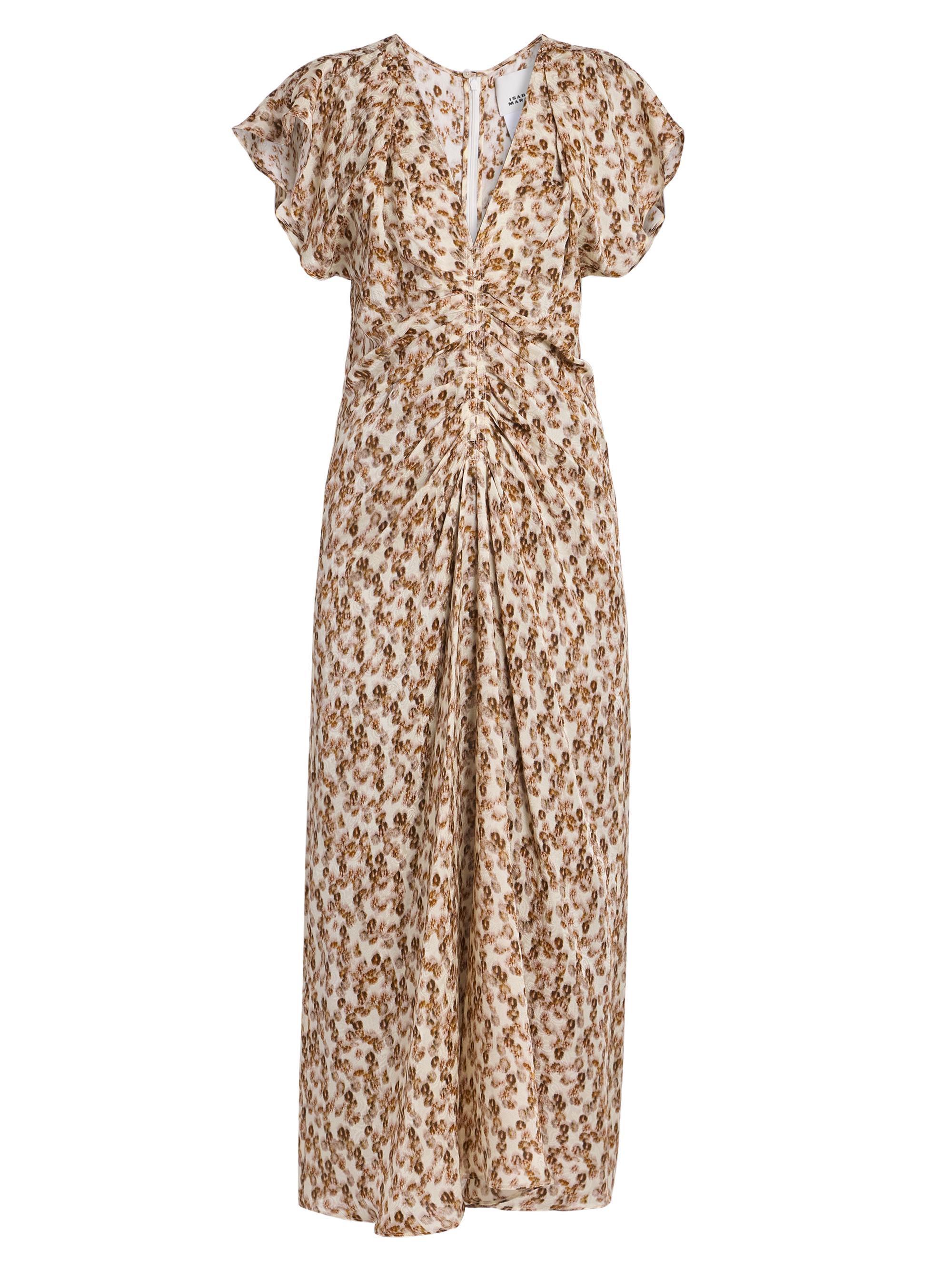 Isabel Marant Lyndsay Printed Silk-Blend Midi-Dress | Saks Fifth