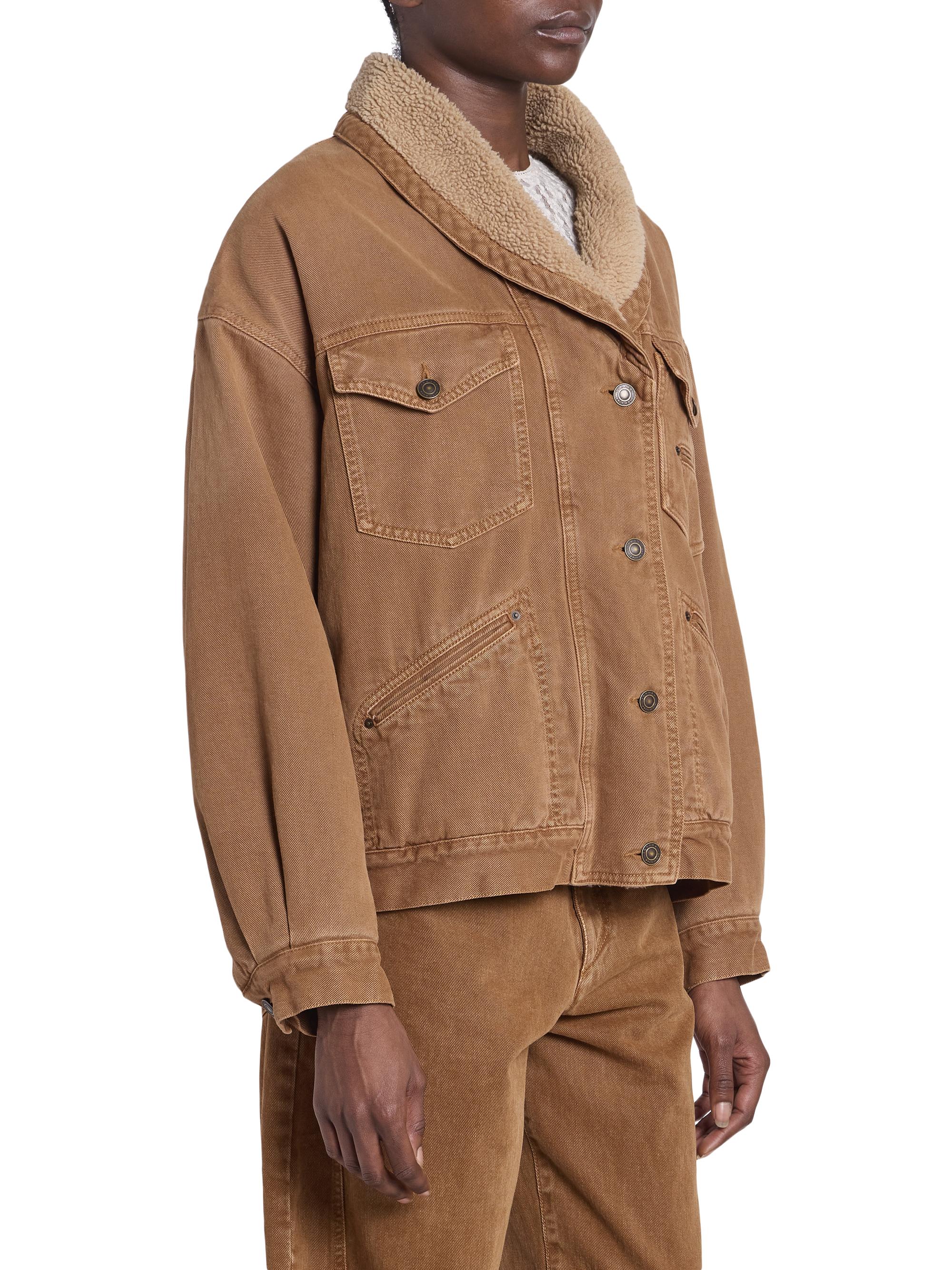 Isabel Marant Pimia Fleece-Lined Trucker Jacket | Saks Fifth Avenue