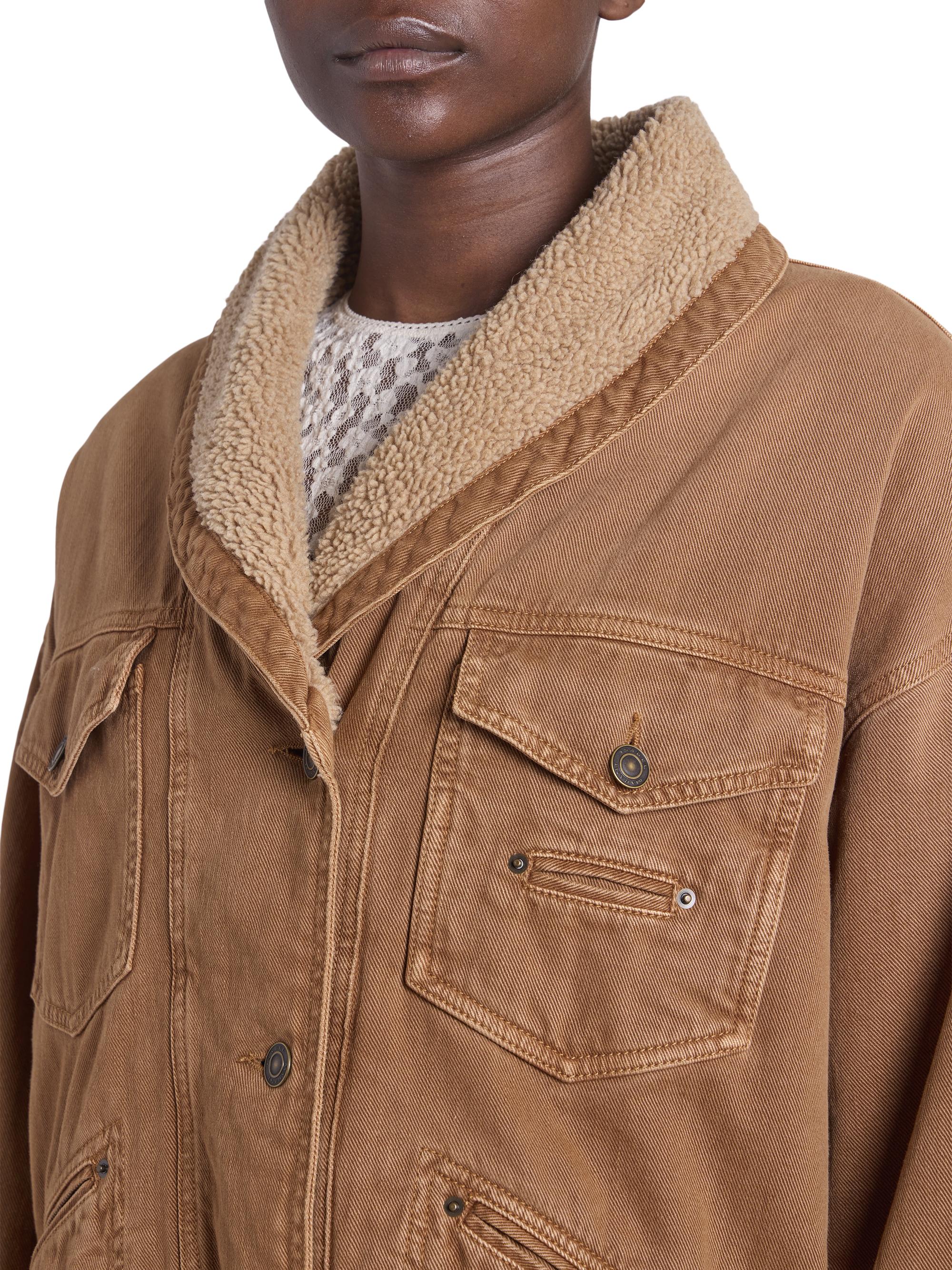 Isabel Marant Pimia Fleece-Lined Trucker Jacket | Saks Fifth Avenue
