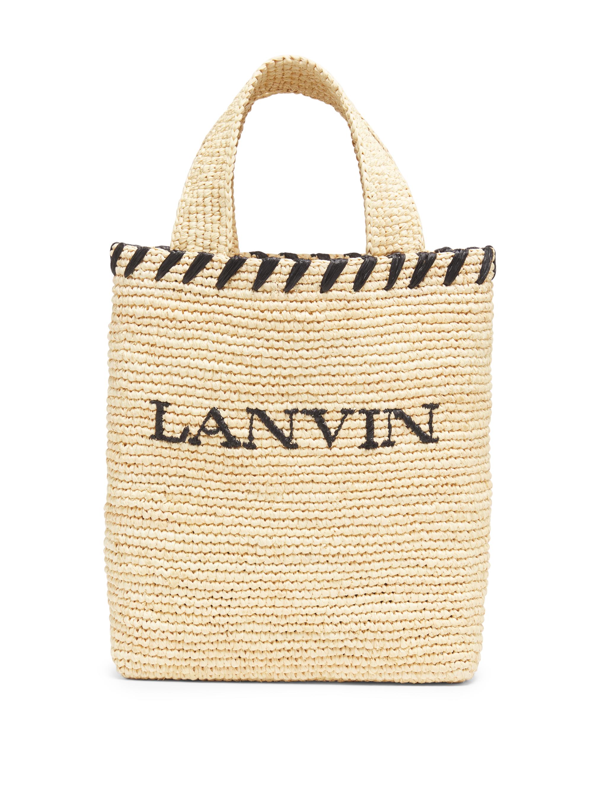 Lanvin Women's Logo Raffia Tote - Natural Black