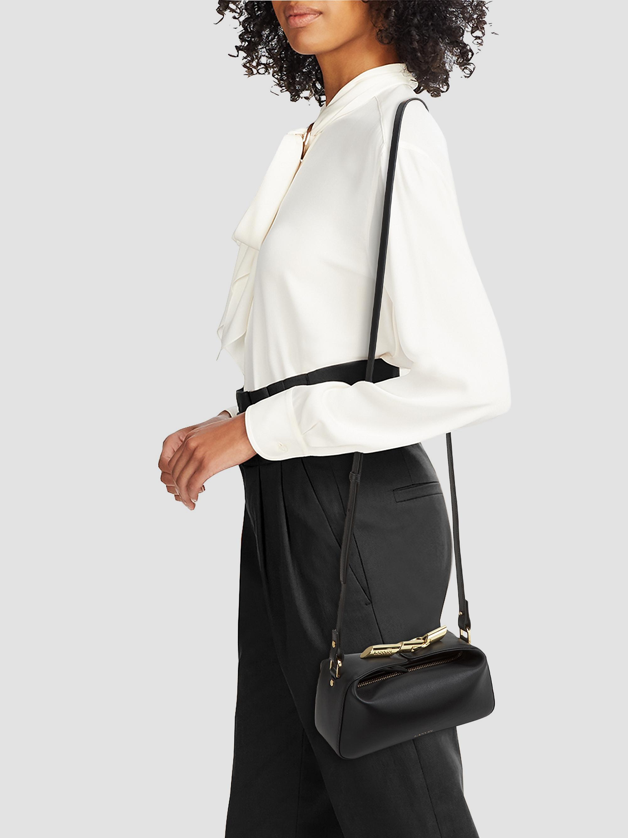 LANVIN RIVETS LEATHER BAG 3170B ランバン　黒 Lanvin Haute Sequence Leather Crossbody Bag | Saks Fifth Avenue