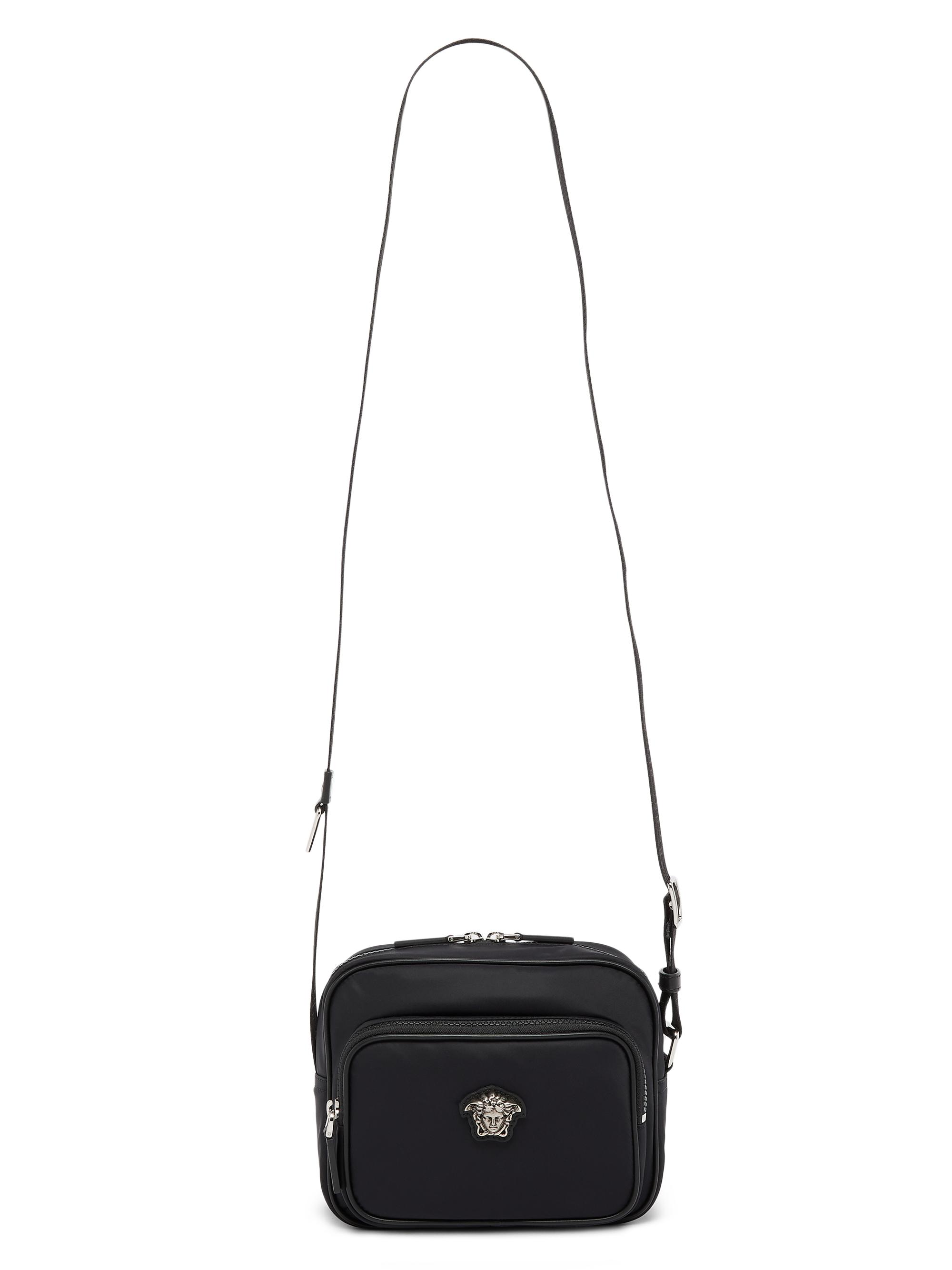 Versace Men's Nylon Crossbody Bag - Black Palladium