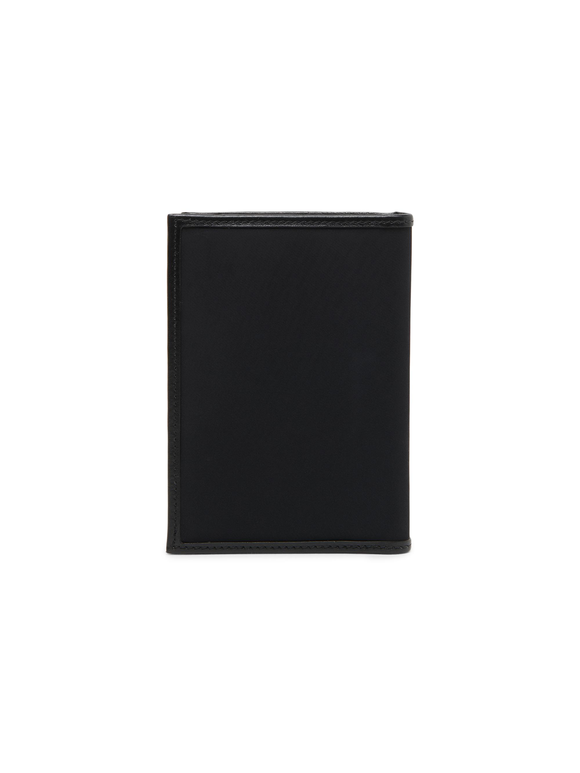 VERSACE ブラックレザー ケース Versace Passport Nylon Leather-Trim Case | Saks Fifth Avenue