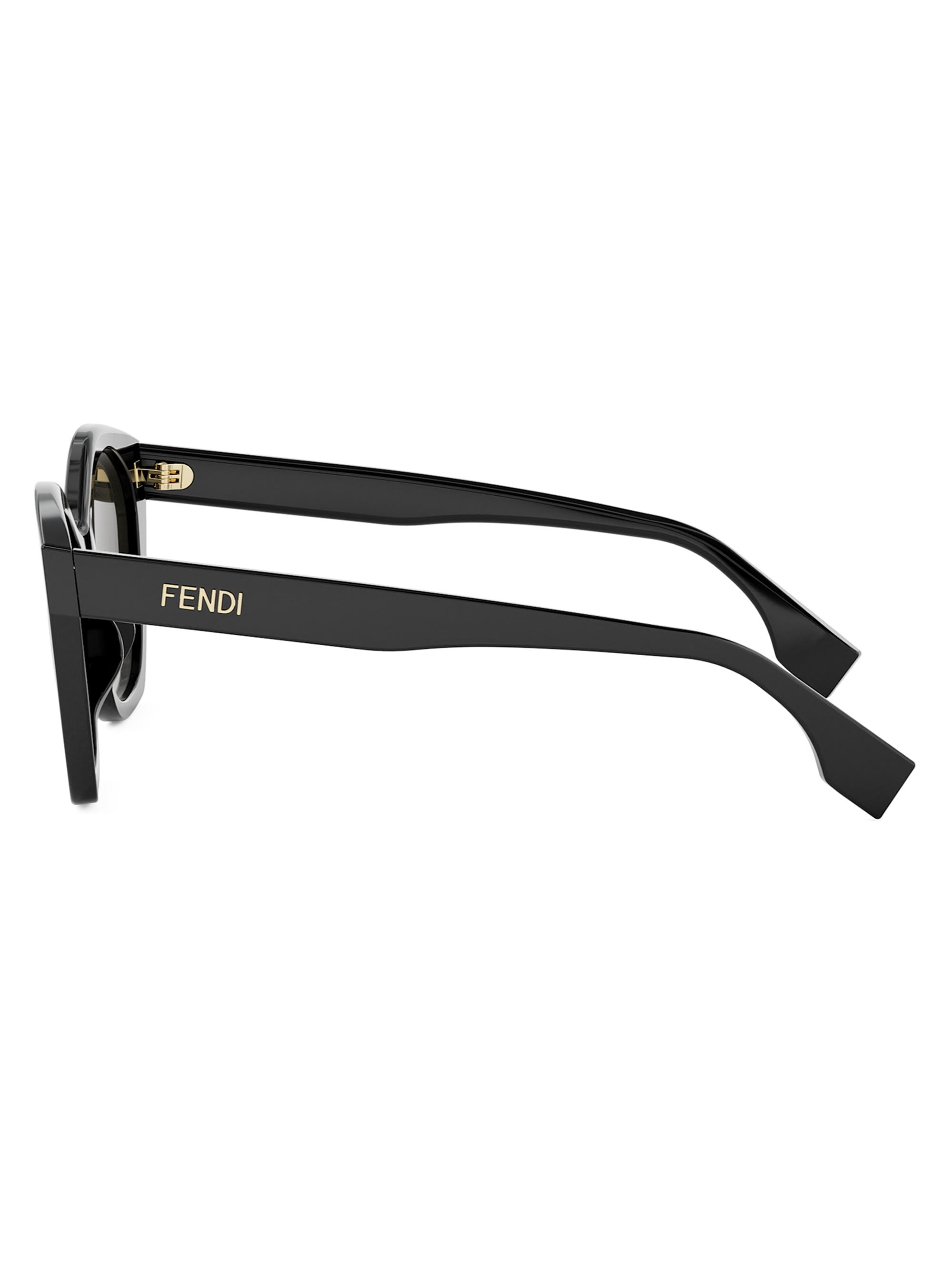 Fendi Lettering 54MM Geometric Sunglasses | Saks Fifth Avenue
