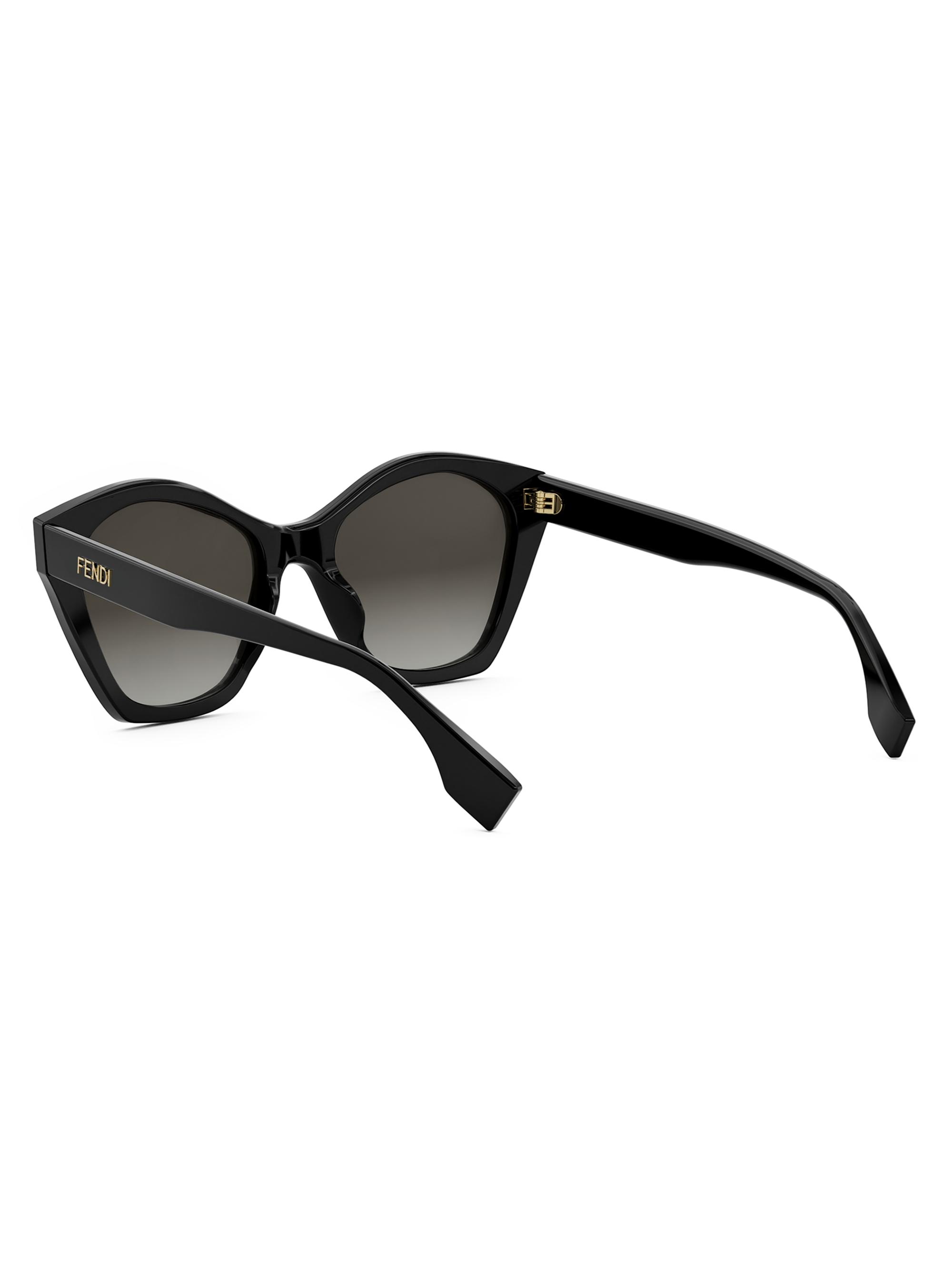 Fendi Lettering 54MM Geometric Sunglasses | Saks Fifth Avenue