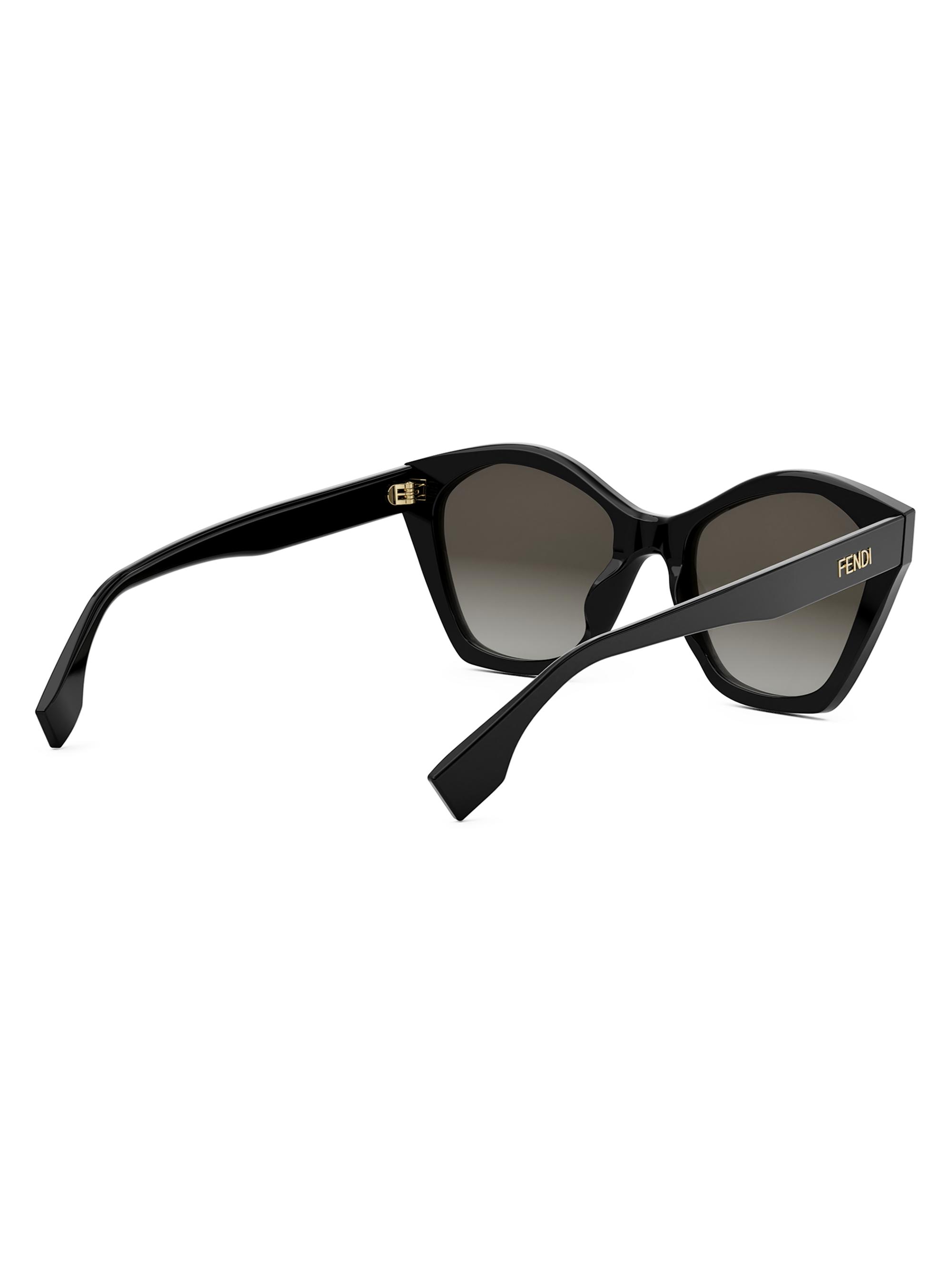 Fendi Lettering 54MM Geometric Sunglasses | Saks Fifth Avenue