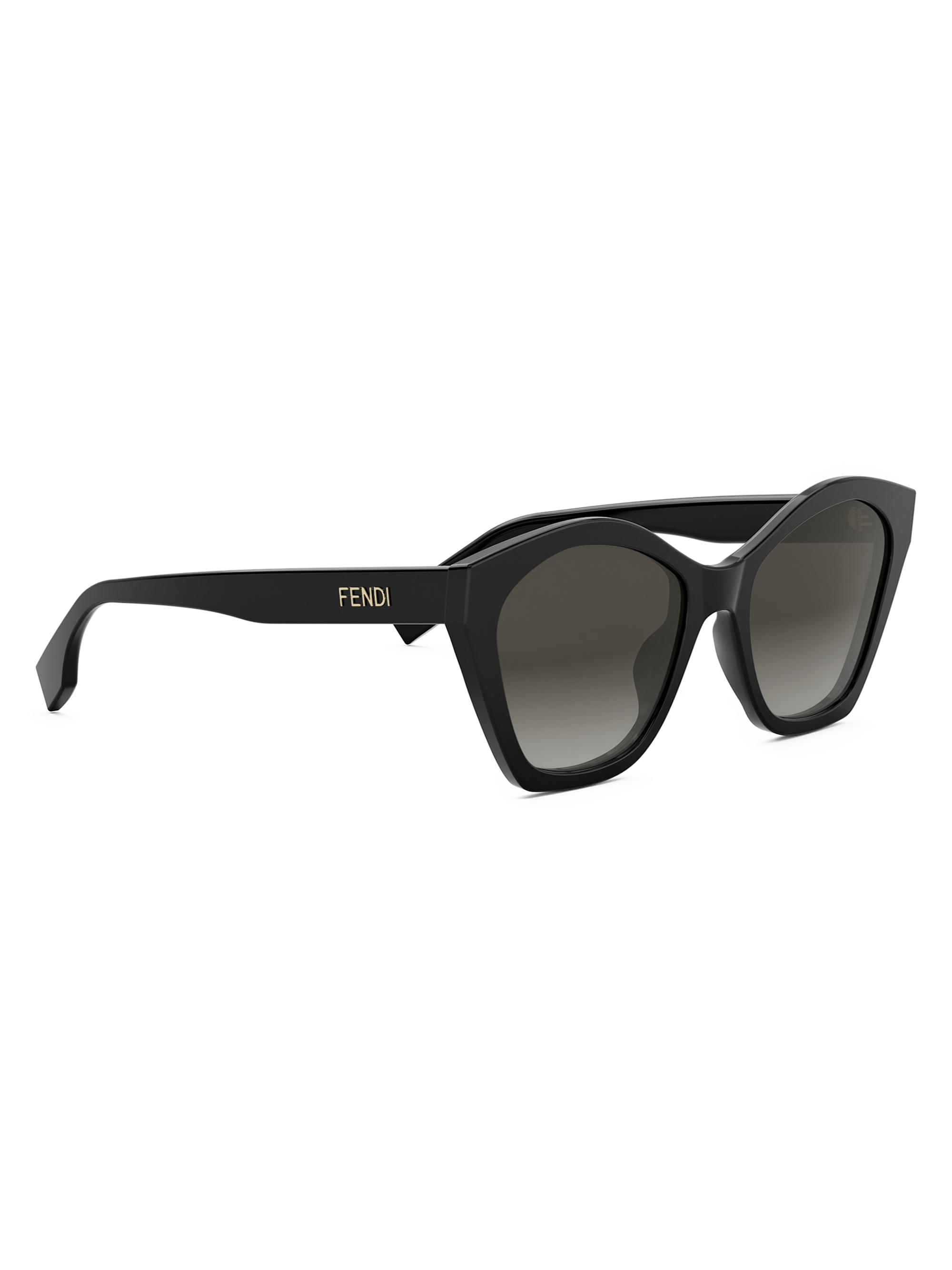 Fendi Lettering 54MM Geometric Sunglasses | Saks Fifth Avenue
