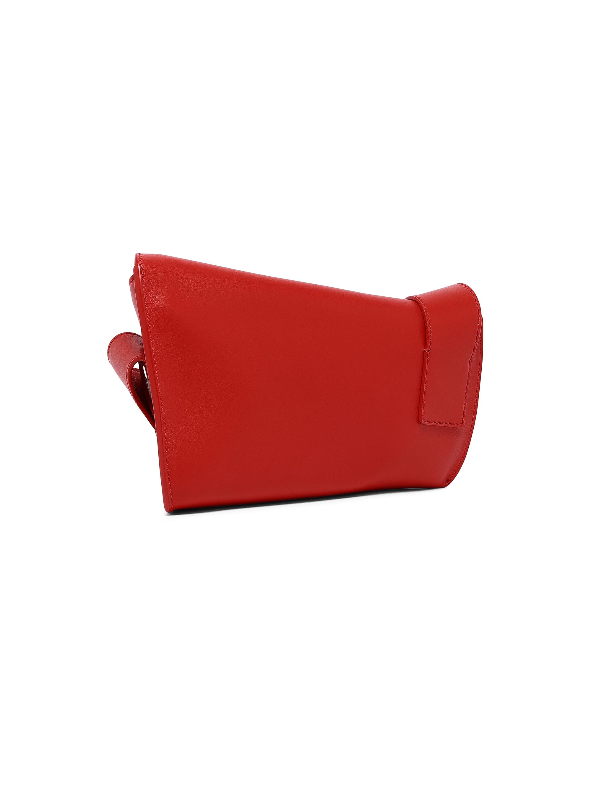 McQueen Women's T-Bar Leather Sling Bag - Red Silver