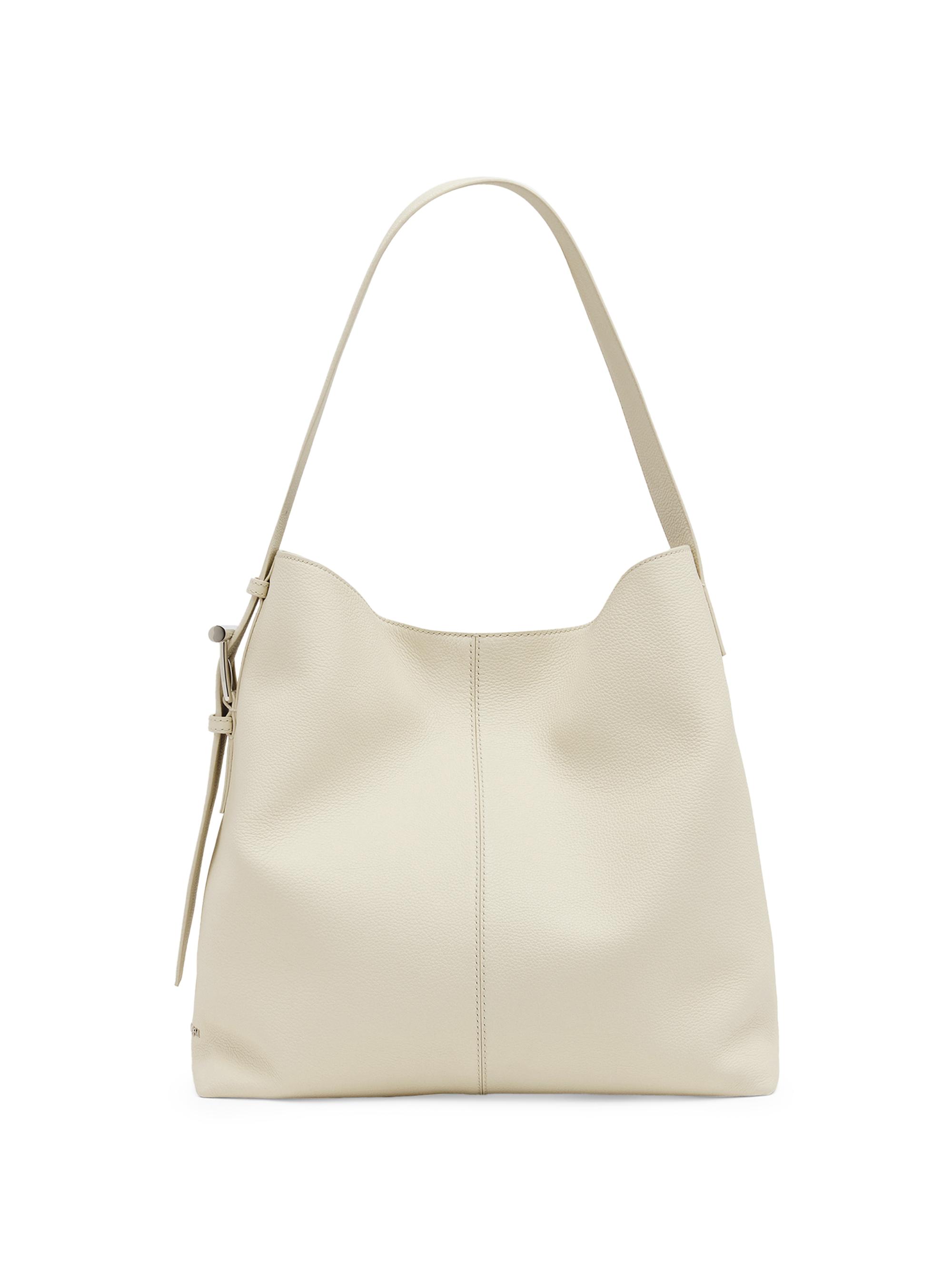 McQueen Women's T-Bar Leather Shoulder Bag - Cream Silver