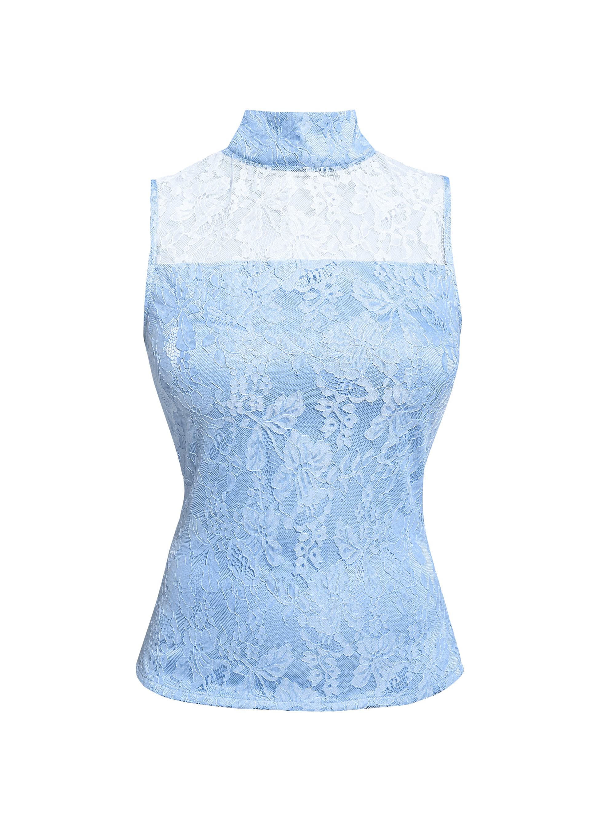 AS by DF Women's Provence Lace Top - Blue