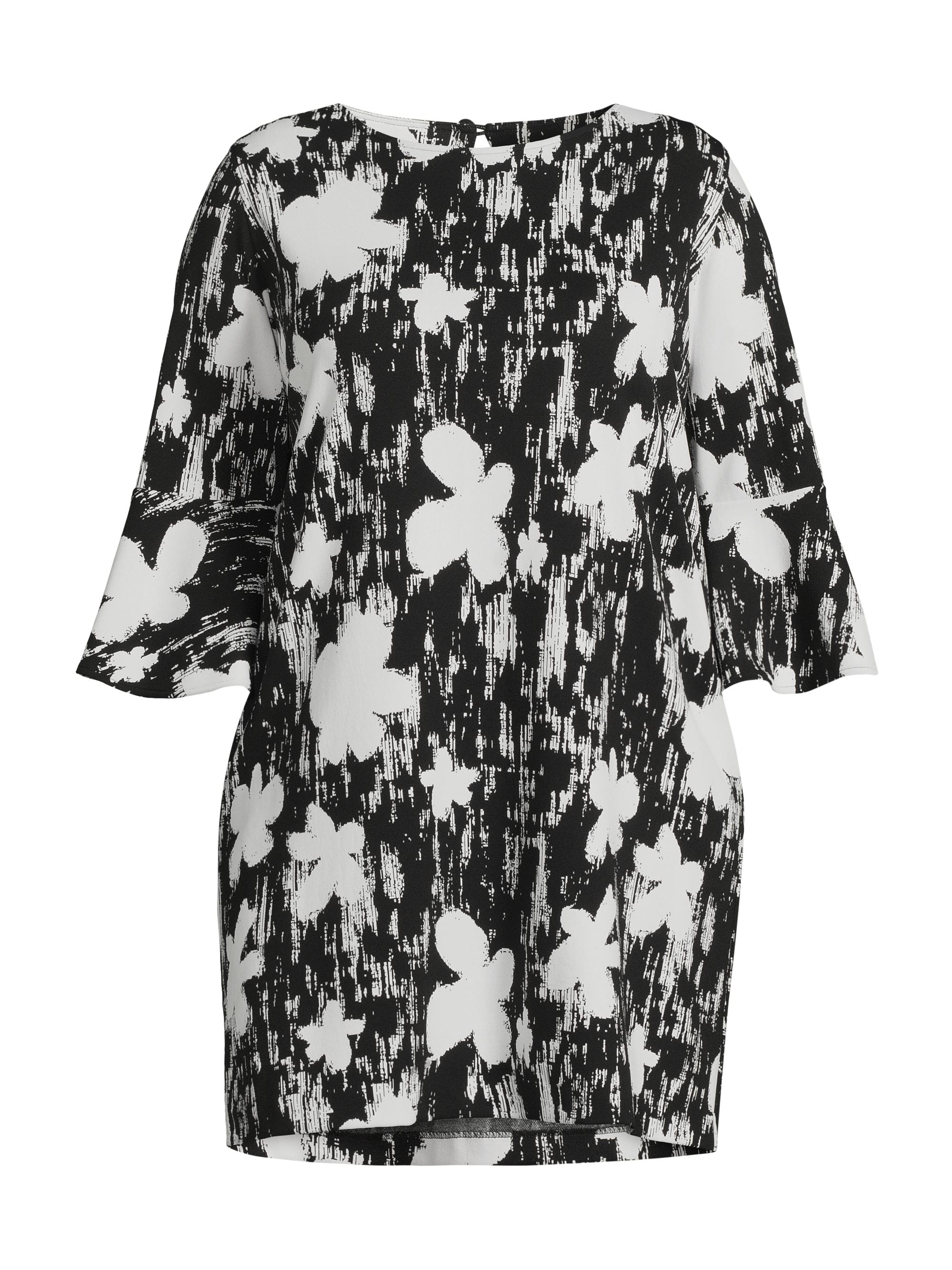 Caroline Rose Women's Plus Bella Floral Cotton-Blend Minidress - White Black