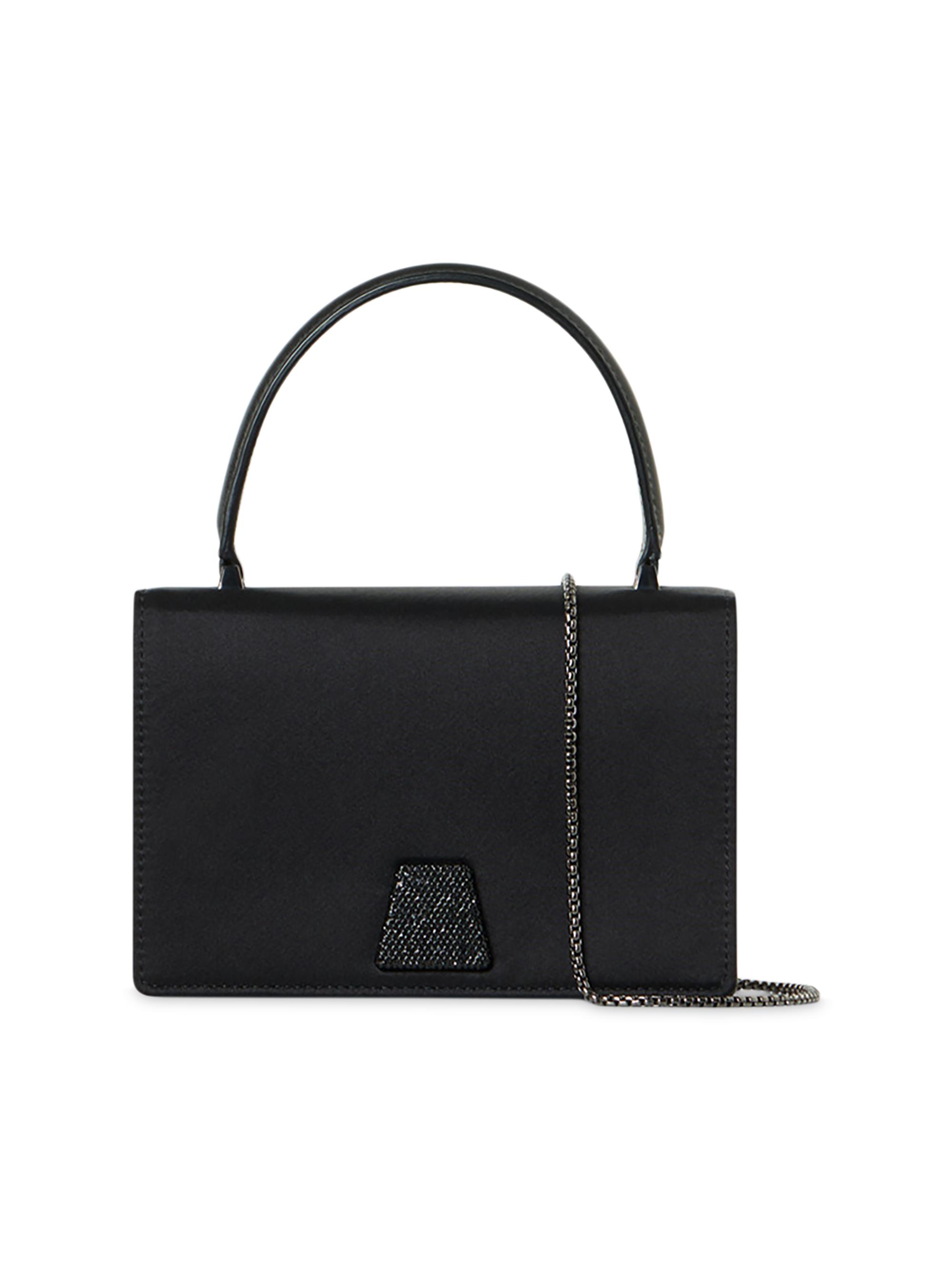 Akris Women's Alice Crystal-Embellished Silk Top Handle Bag - Black