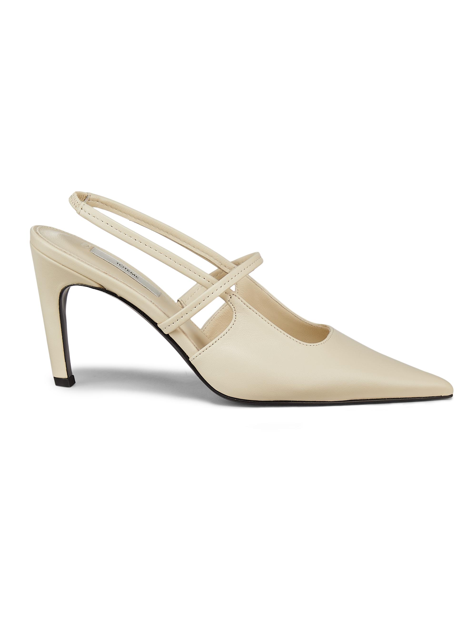 Toteme Women's 85MM Leather Slingback Pumps - Off White