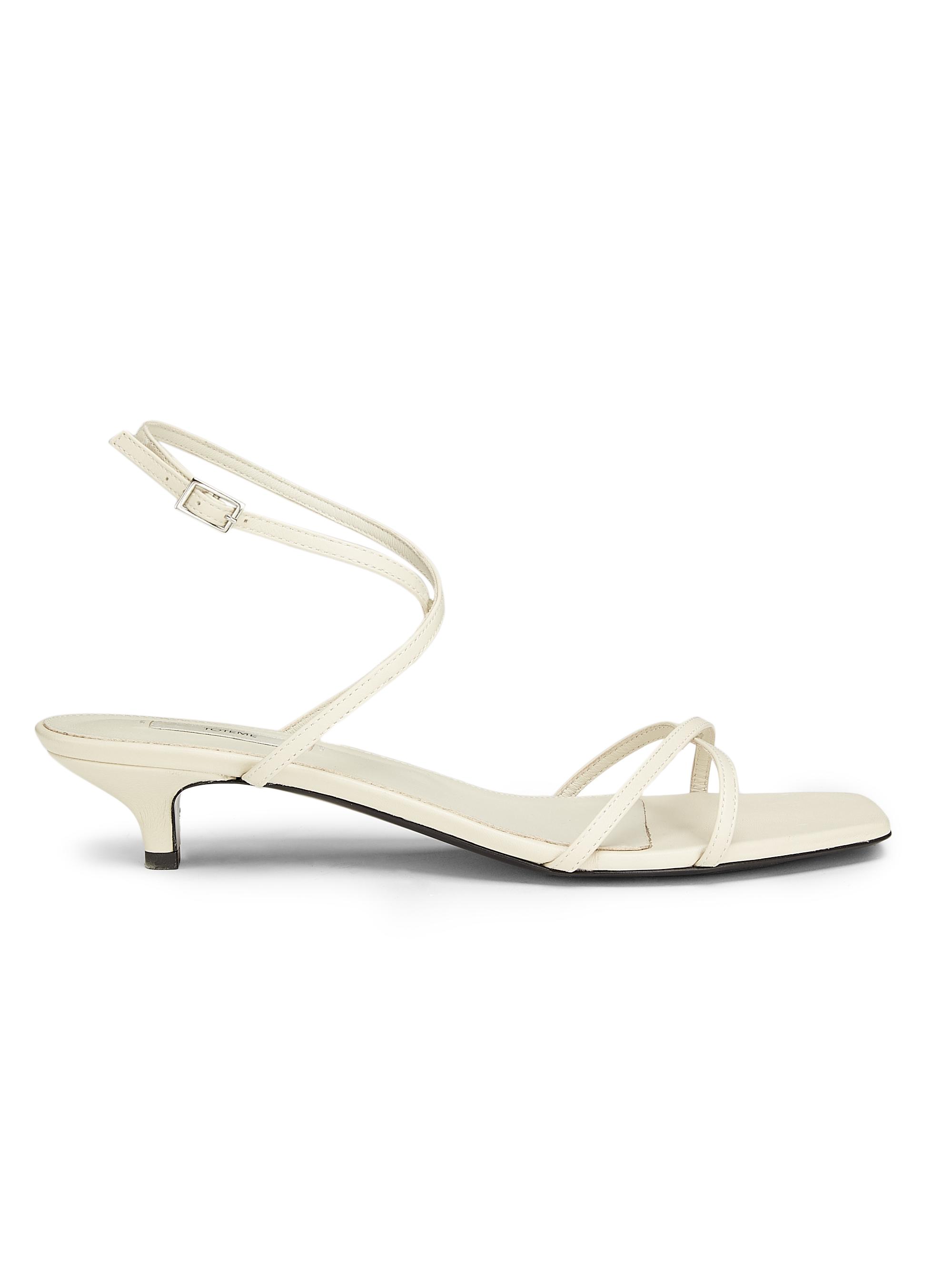 Toteme Women's Crossover 35MM Leather Sandals - Off White