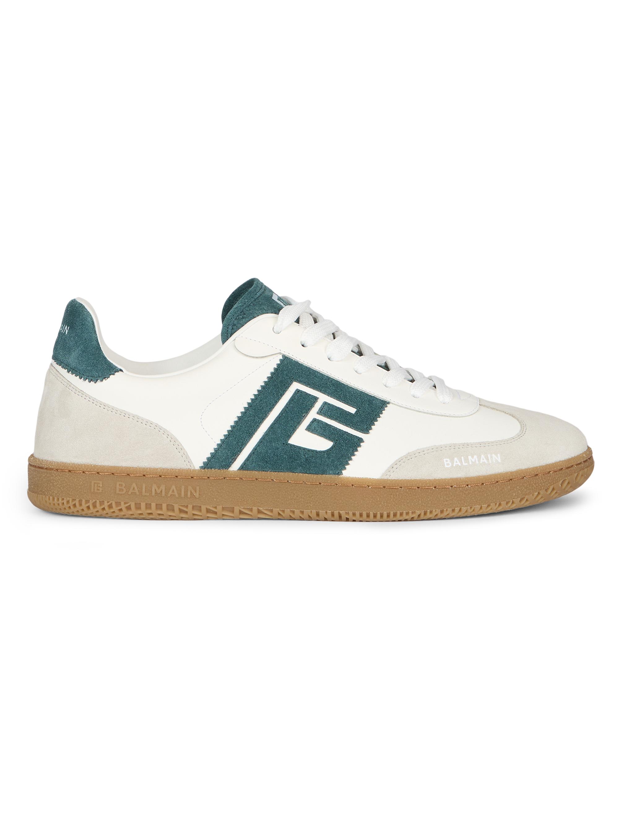 Balmain Swan Logo Leather Low-Top Sneakers | Saks Fifth Avenue