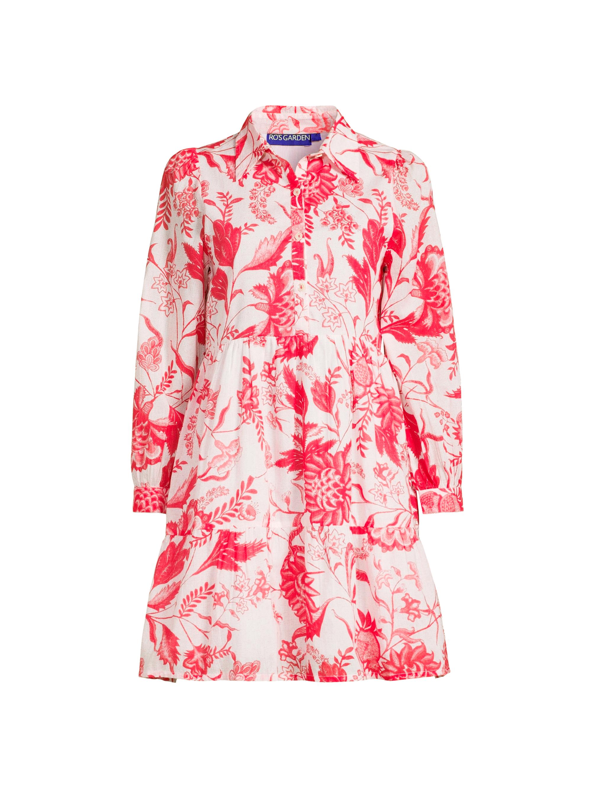 Ro's Garden Women's Romy Floral Cotton Minidress - Pink Tiffany