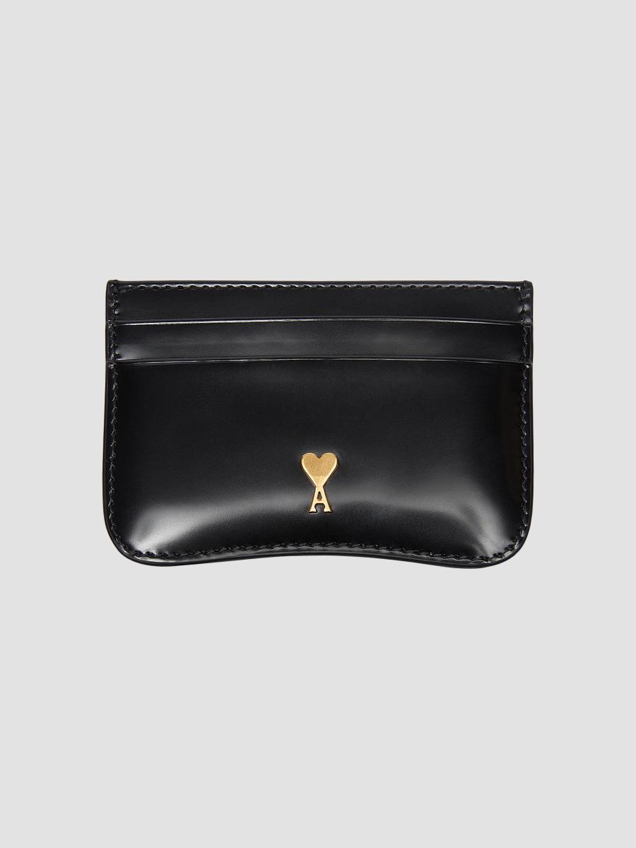 AMI Paris Logo Leather Card Case | Saks Fifth Avenue