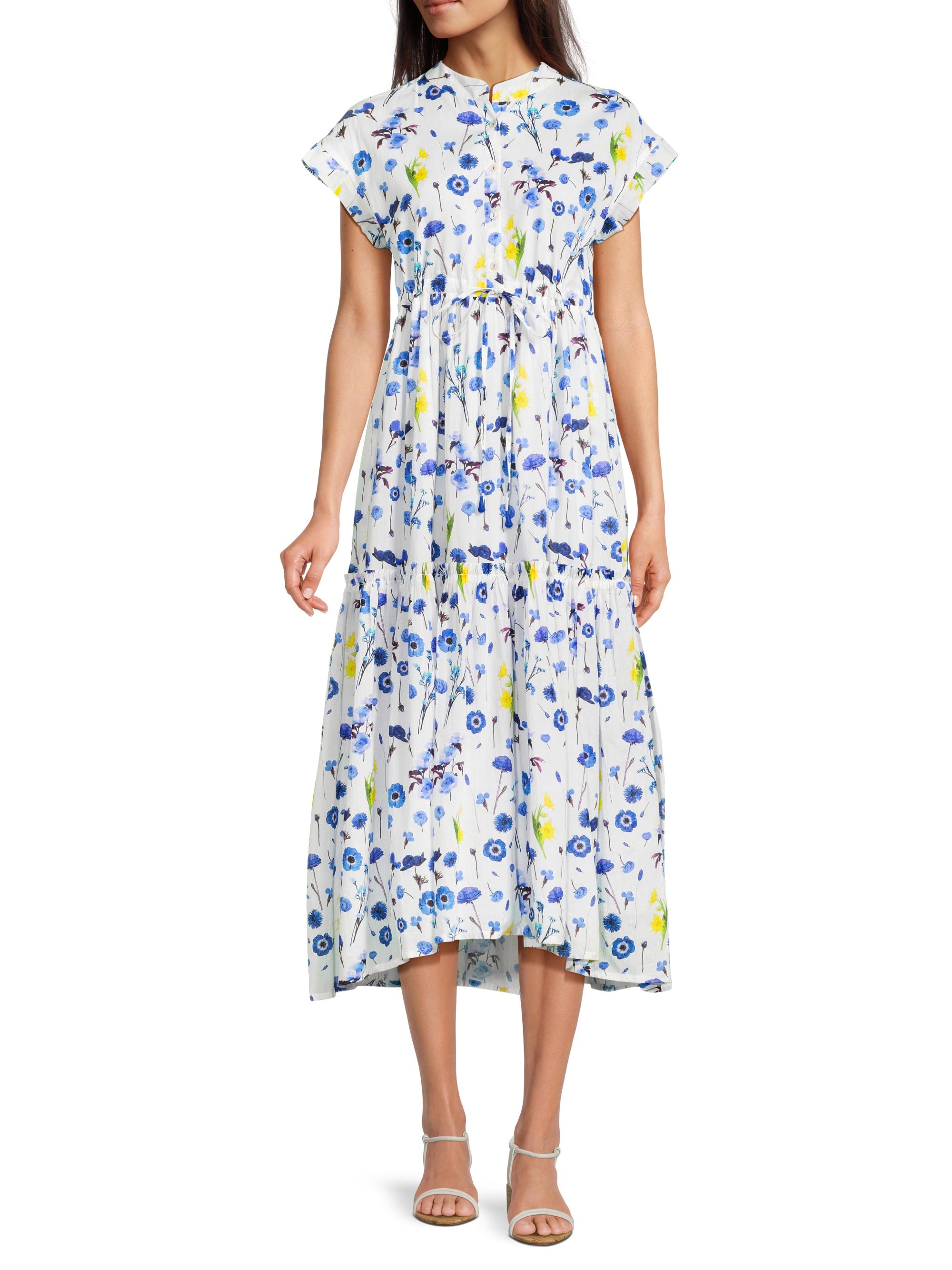 Ro's Garden
 Mumi Floral Geometric Midi-Dress main image 1