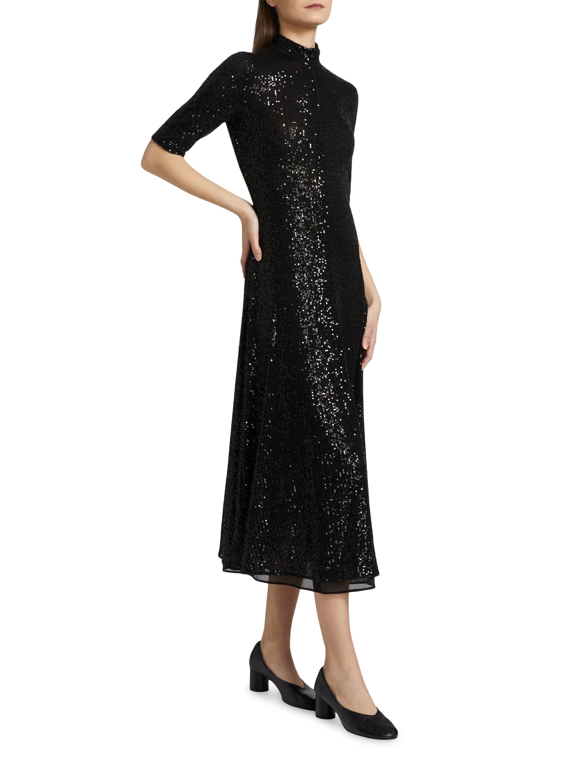 rosetta getty sequin dress Sequin Short Sleeve Maxi Dress